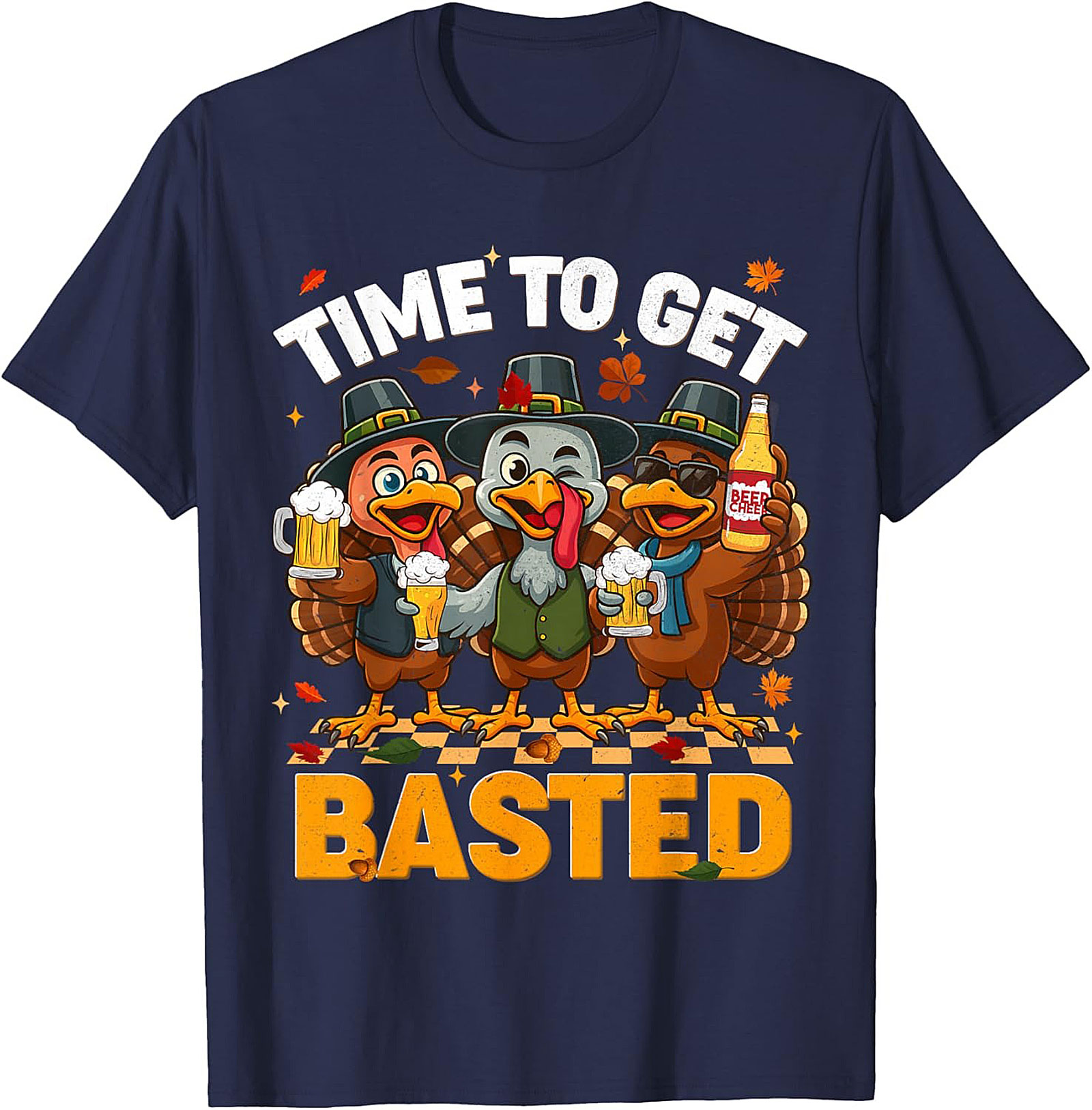 Funny Basted Turkey T-Shirt | Thanksgiving Graphic Tee