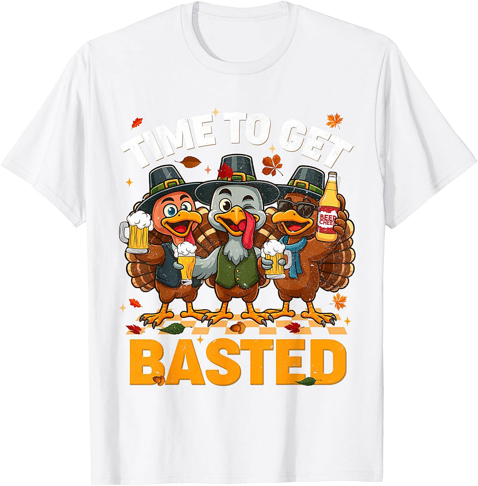 Funny Basted Turkey T-Shirt | Thanksgiving Graphic Tee