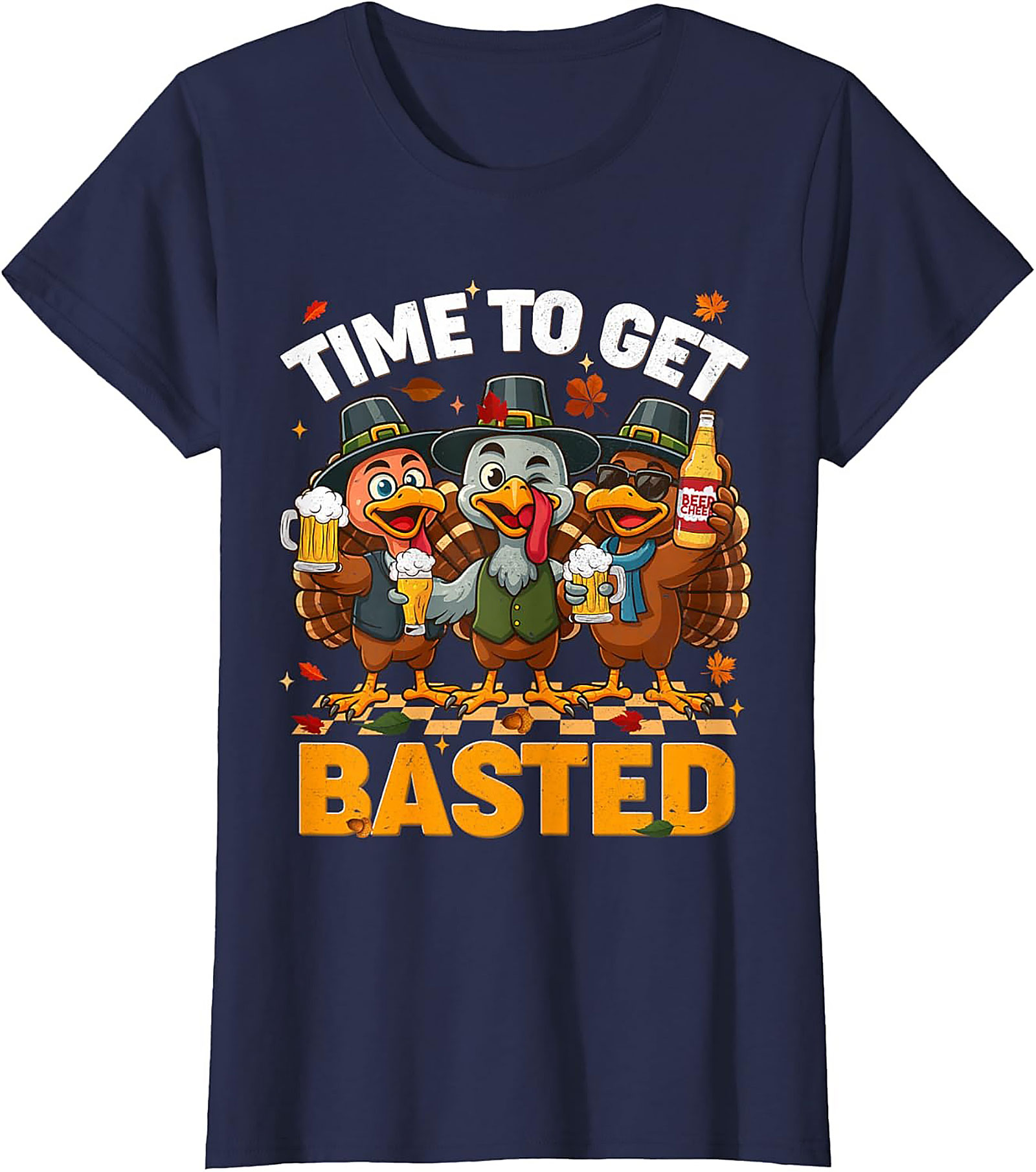 Funny Basted Turkey T-Shirt | Thanksgiving Graphic Tee