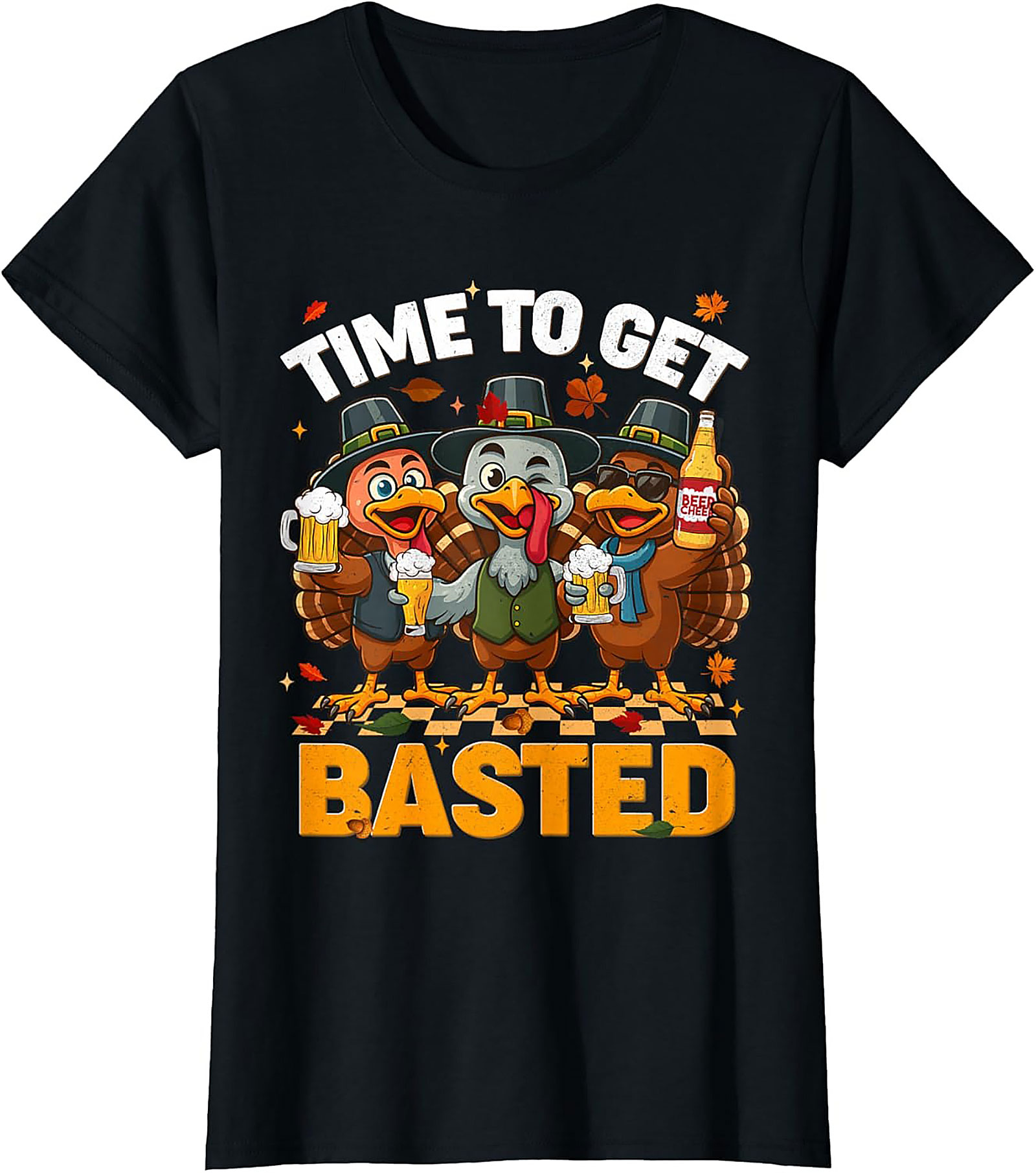 Funny Basted Turkey T-Shirt | Thanksgiving Graphic Tee