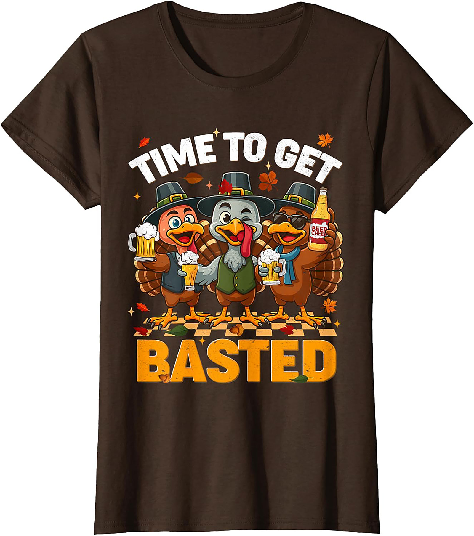 Funny Basted Turkey T-Shirt | Thanksgiving Graphic Tee