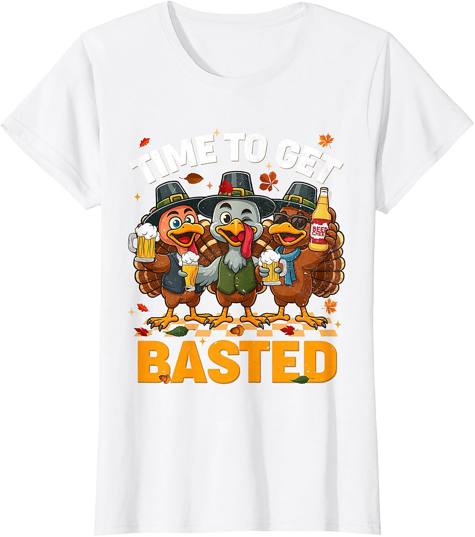 Funny Basted Turkey T-Shirt | Thanksgiving Graphic Tee
