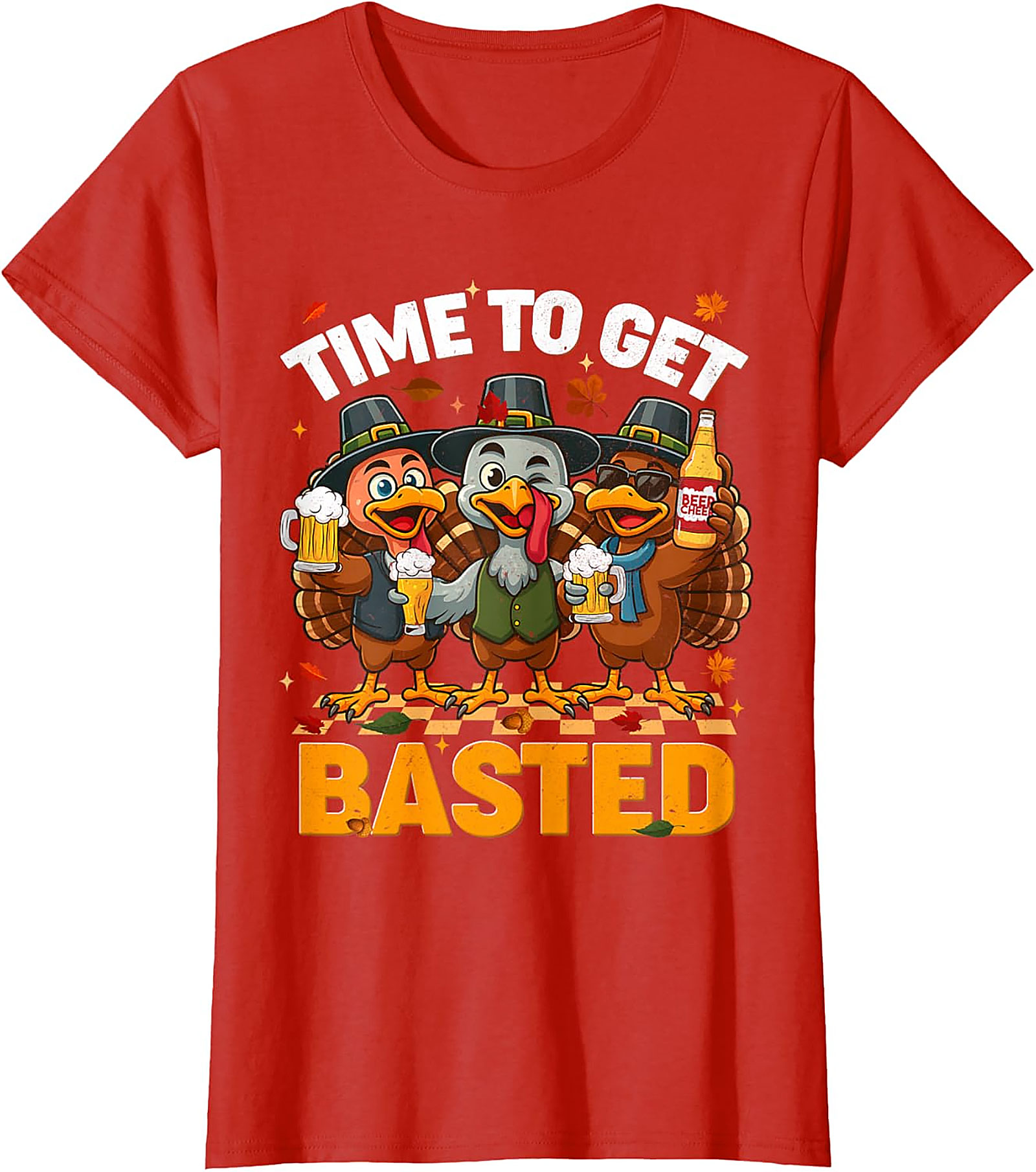 Funny Basted Turkey T-Shirt | Thanksgiving Graphic Tee