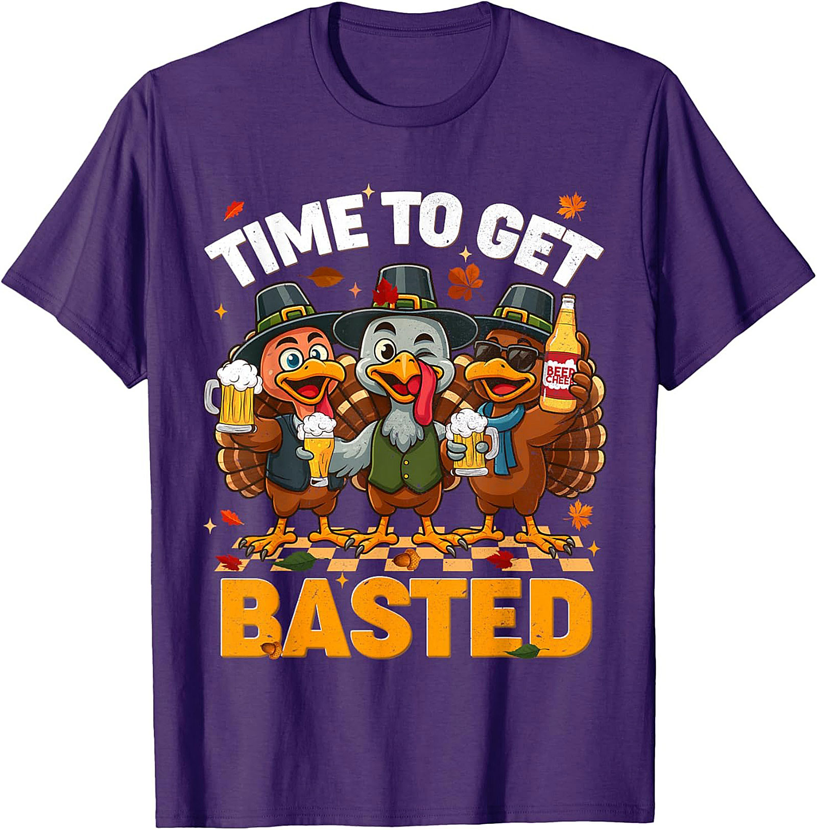 Funny Basted Turkey T-Shirt | Thanksgiving Graphic Tee