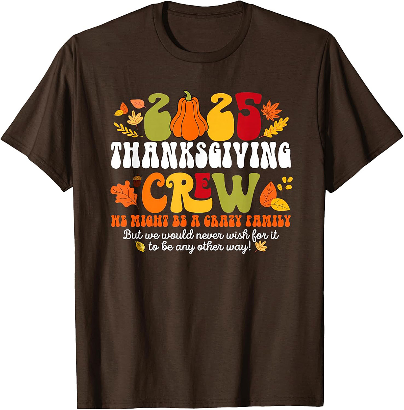 Funny Thanksgiving Crew T-Shirt 2025 | Retro Family Tee