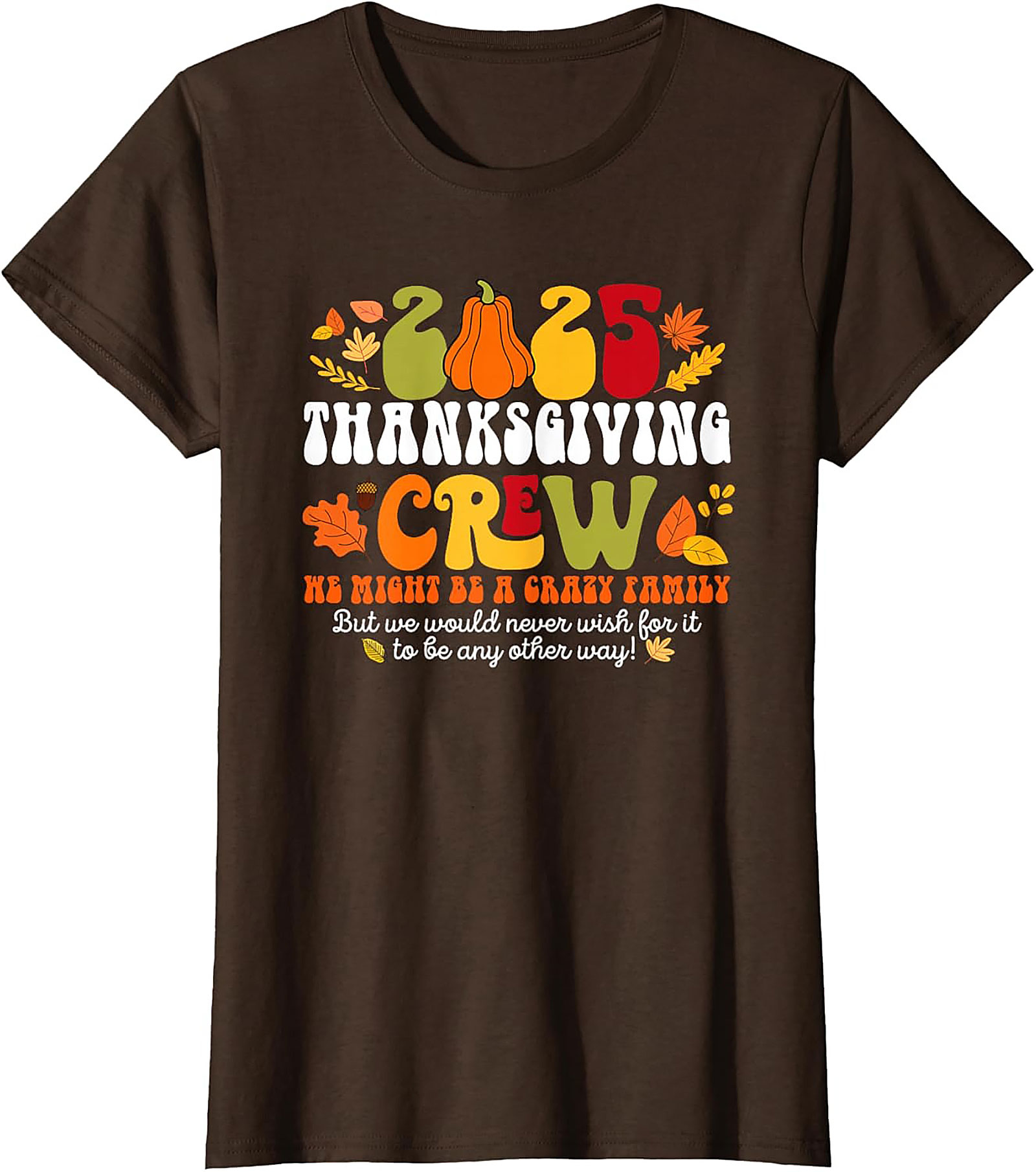 Funny Thanksgiving Crew T-Shirt 2025 | Retro Family Tee