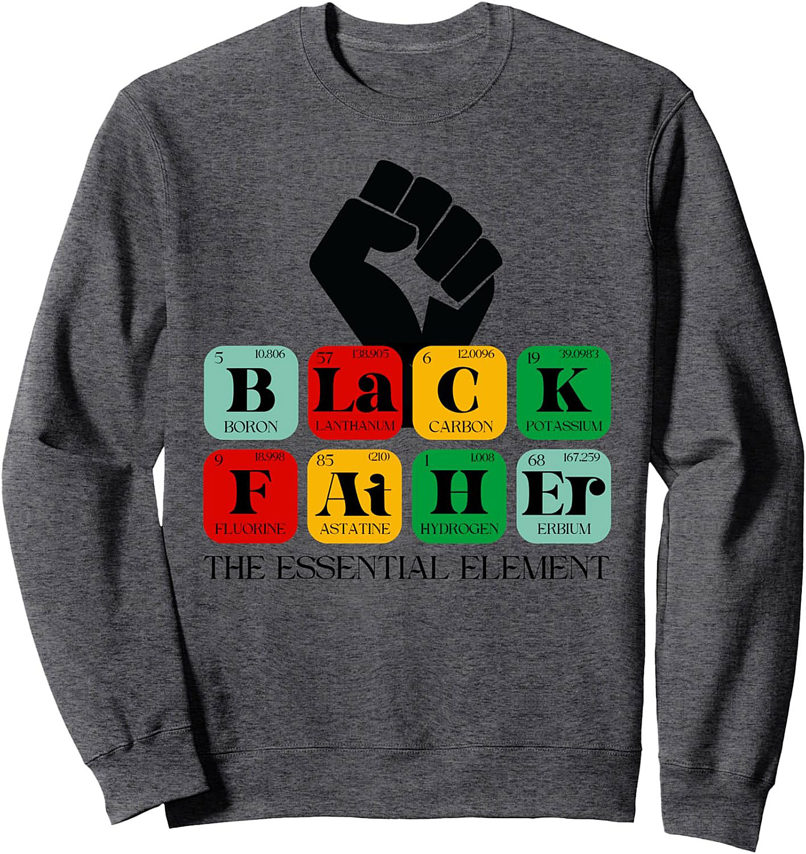 Black Father Essential Element Graphic Sweatshirt Gift