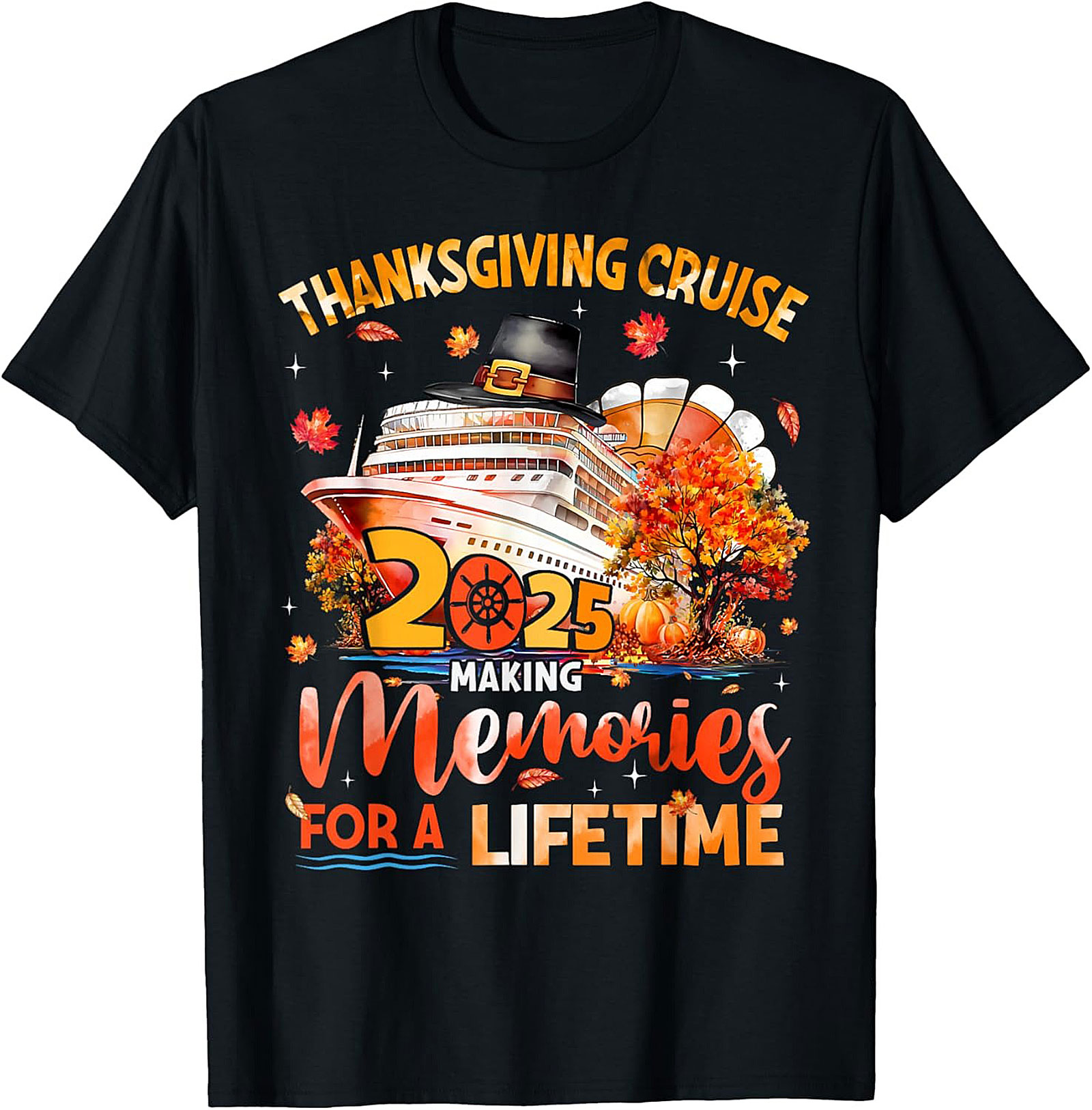 Thanksgiving Cruise 2025 Graphic Tee | Funny Unisex Shirt