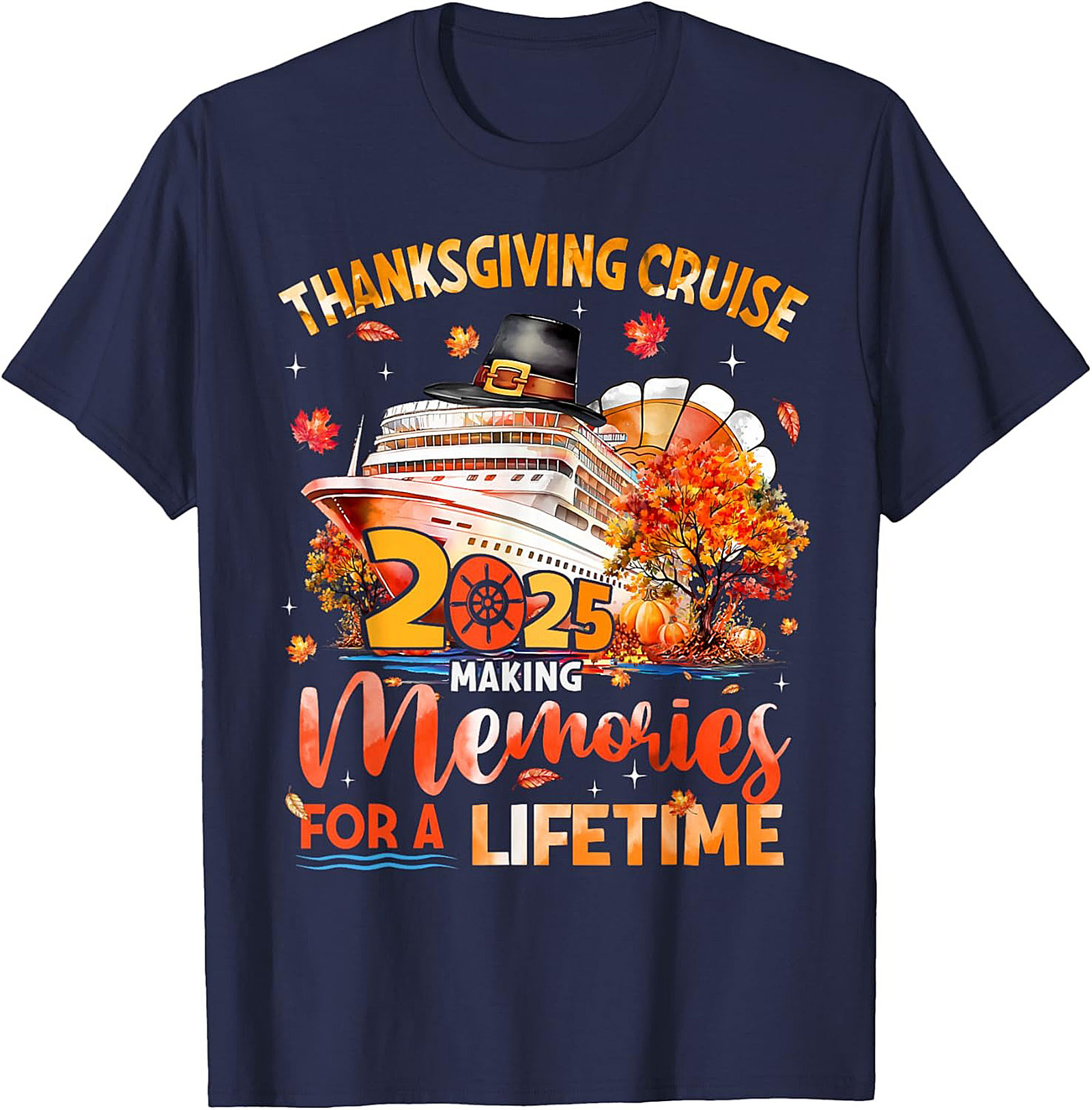 Thanksgiving Cruise 2025 Graphic Tee | Funny Unisex Shirt