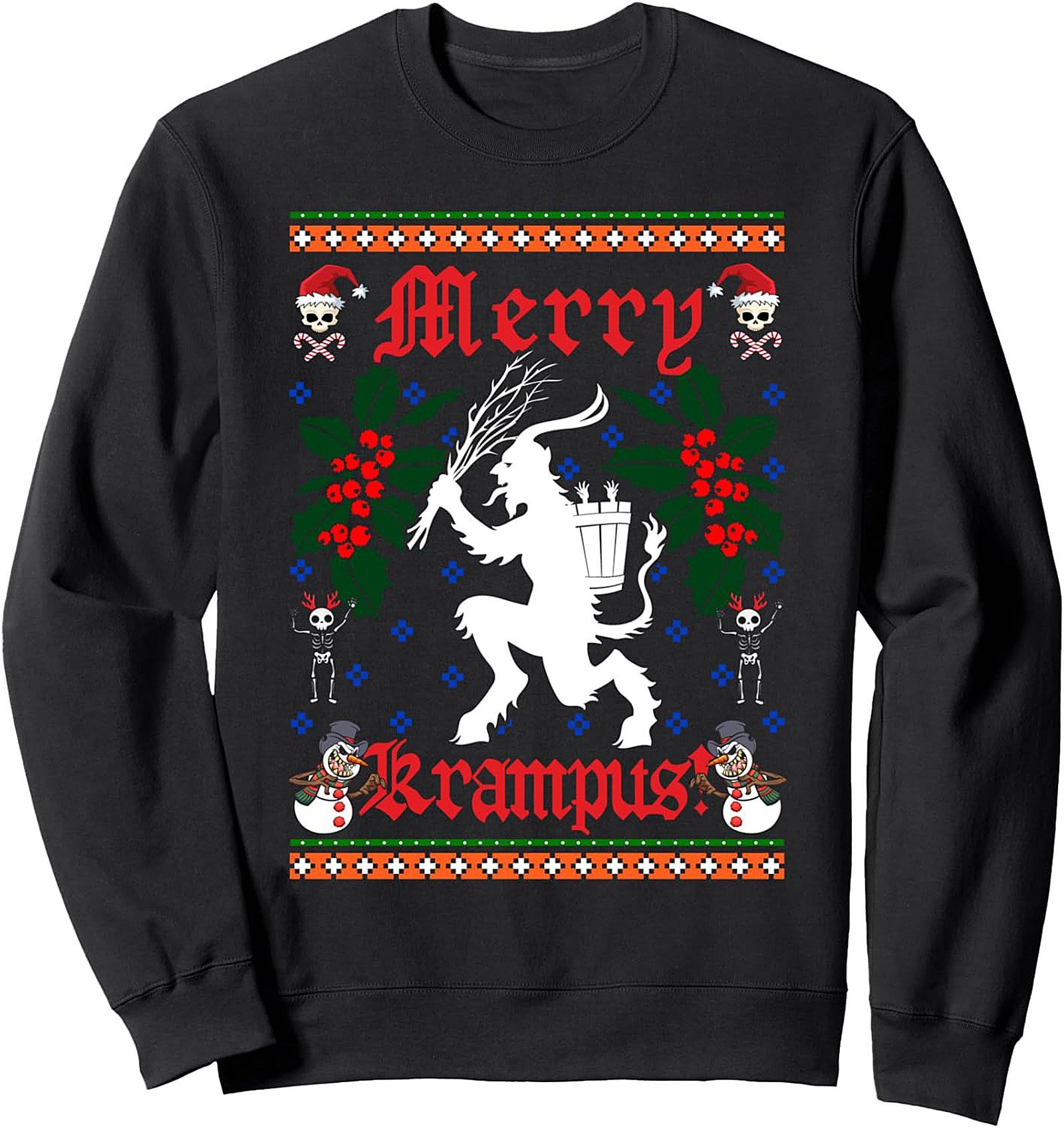 Merry Krampus Ugly Christmas Crewneck Sweatshirt Gift