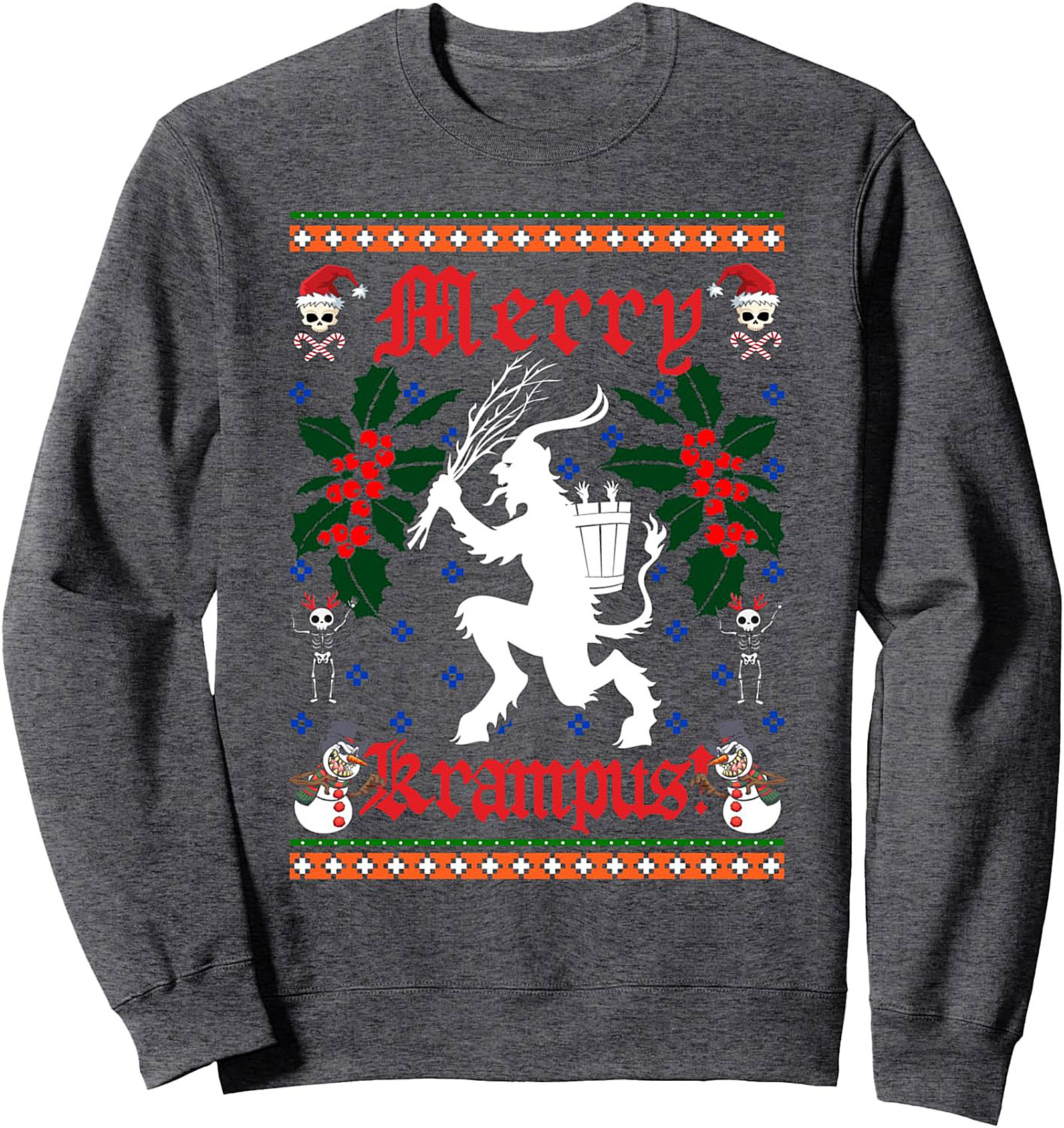 Merry Krampus Ugly Christmas Crewneck Sweatshirt Gift