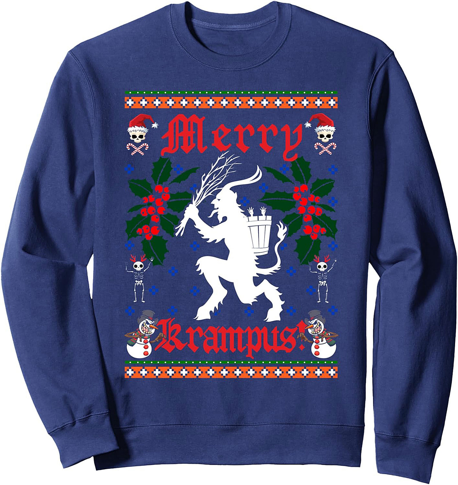Merry Krampus Ugly Christmas Crewneck Sweatshirt Gift