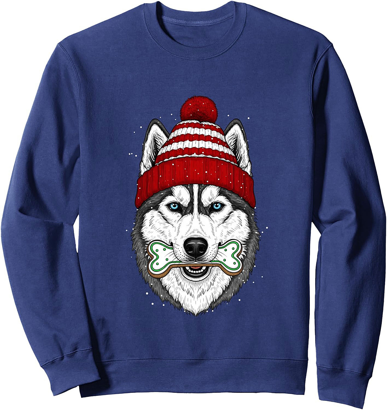Christmas Husky Crewneck Sweatshirt Dog Pullover