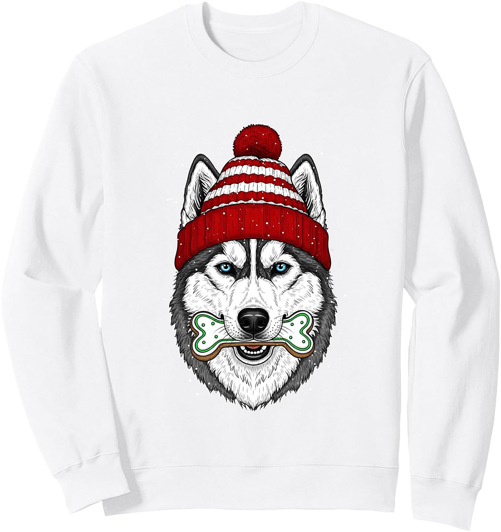 Christmas Husky Crewneck Sweatshirt Dog Pullover