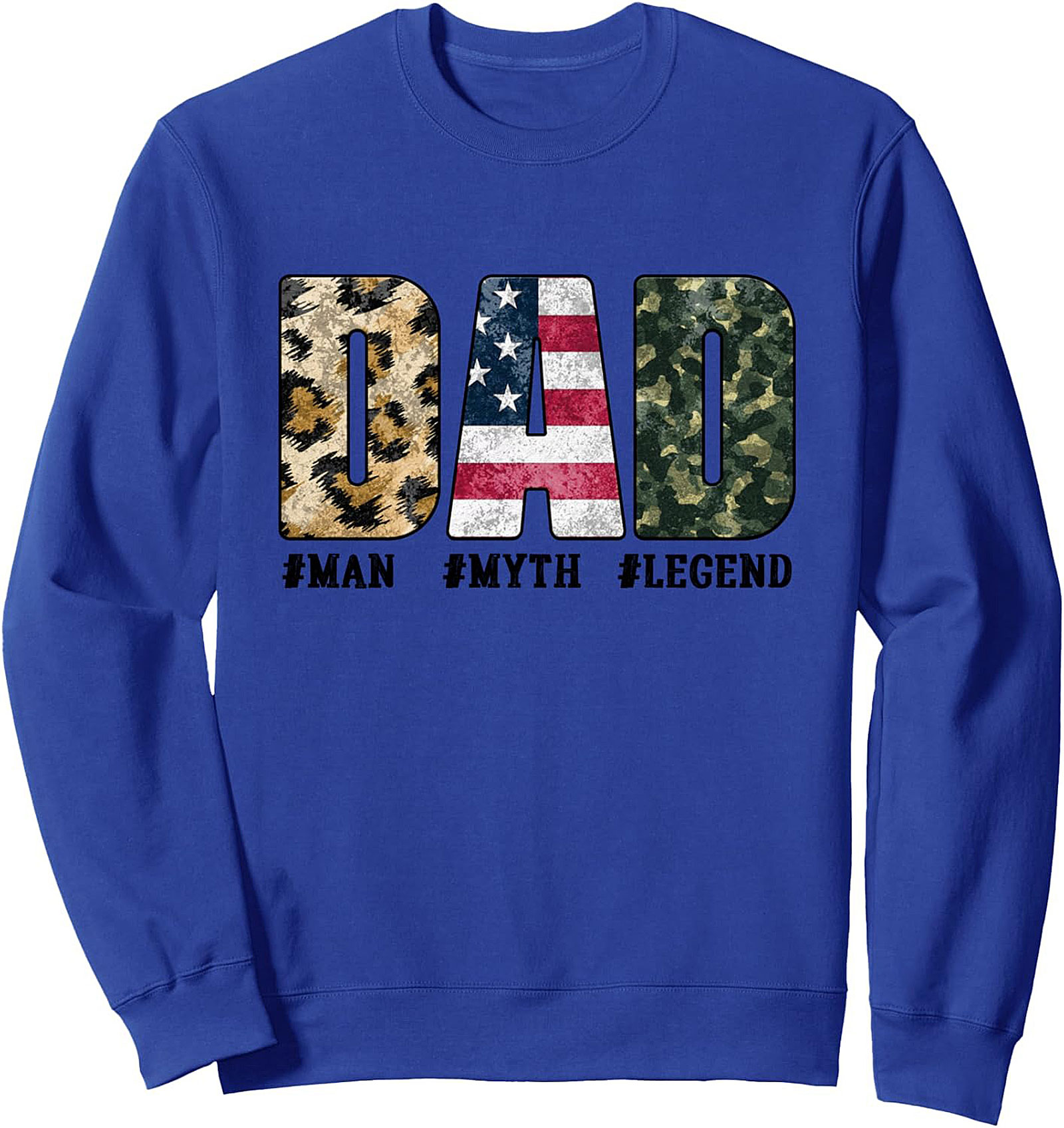 Patriotic Dad Graphic Sweatshirt - Man Myth Legend Gift