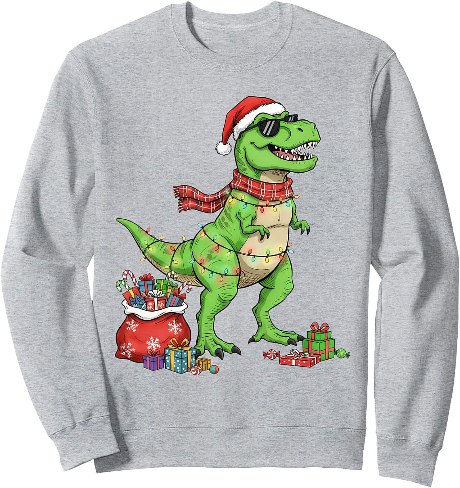 Funny Christmas Dinosaur Sweatshirt  Crewneck Gift