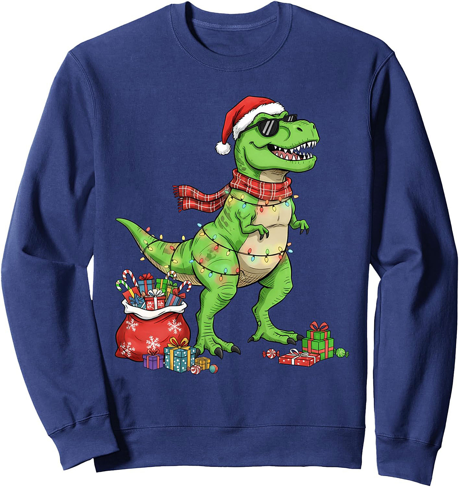 Funny Christmas Dinosaur Sweatshirt  Crewneck Gift