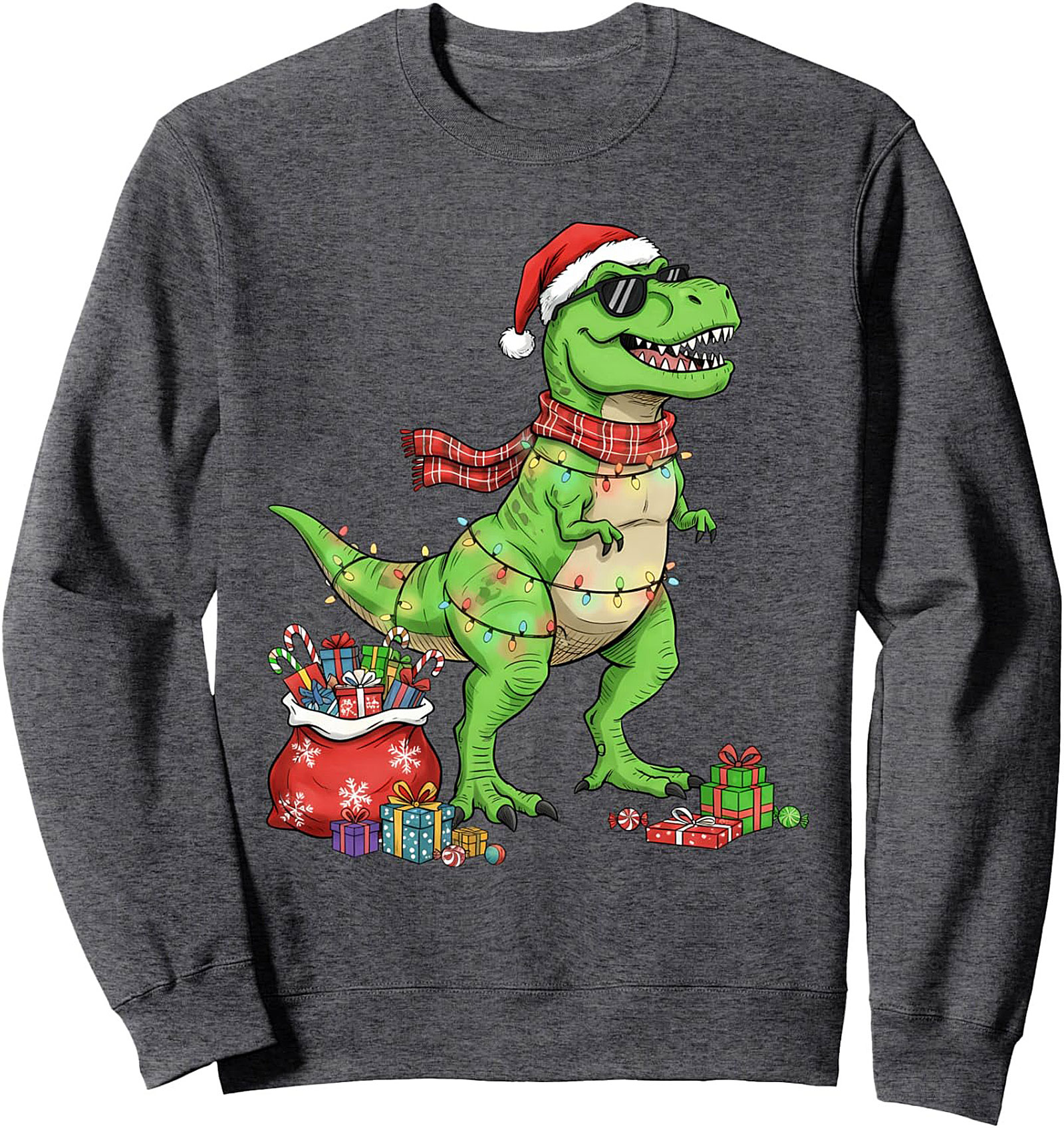 Funny Christmas Dinosaur Sweatshirt  Crewneck Gift