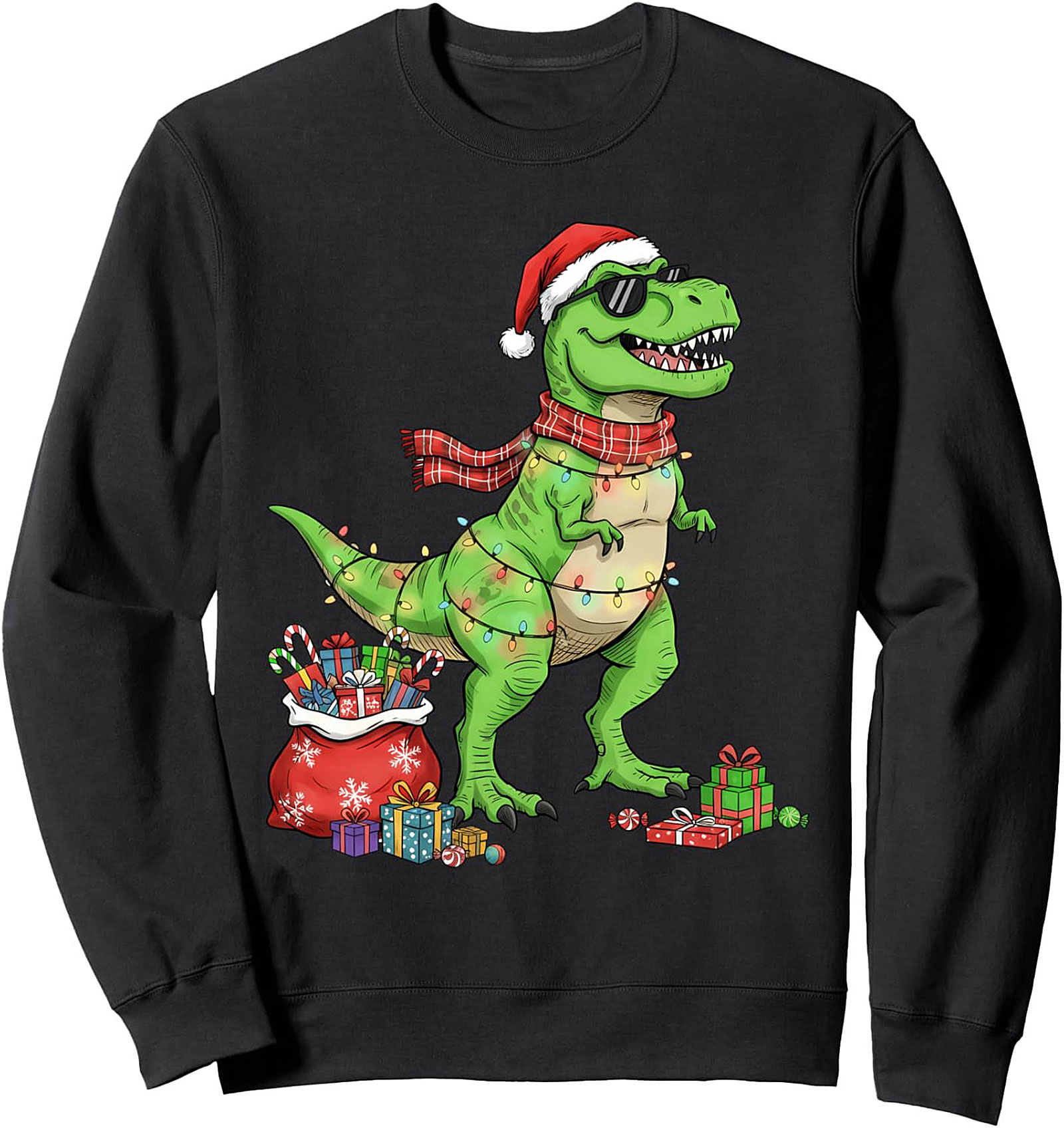 Funny Christmas Dinosaur Sweatshirt  Crewneck Gift