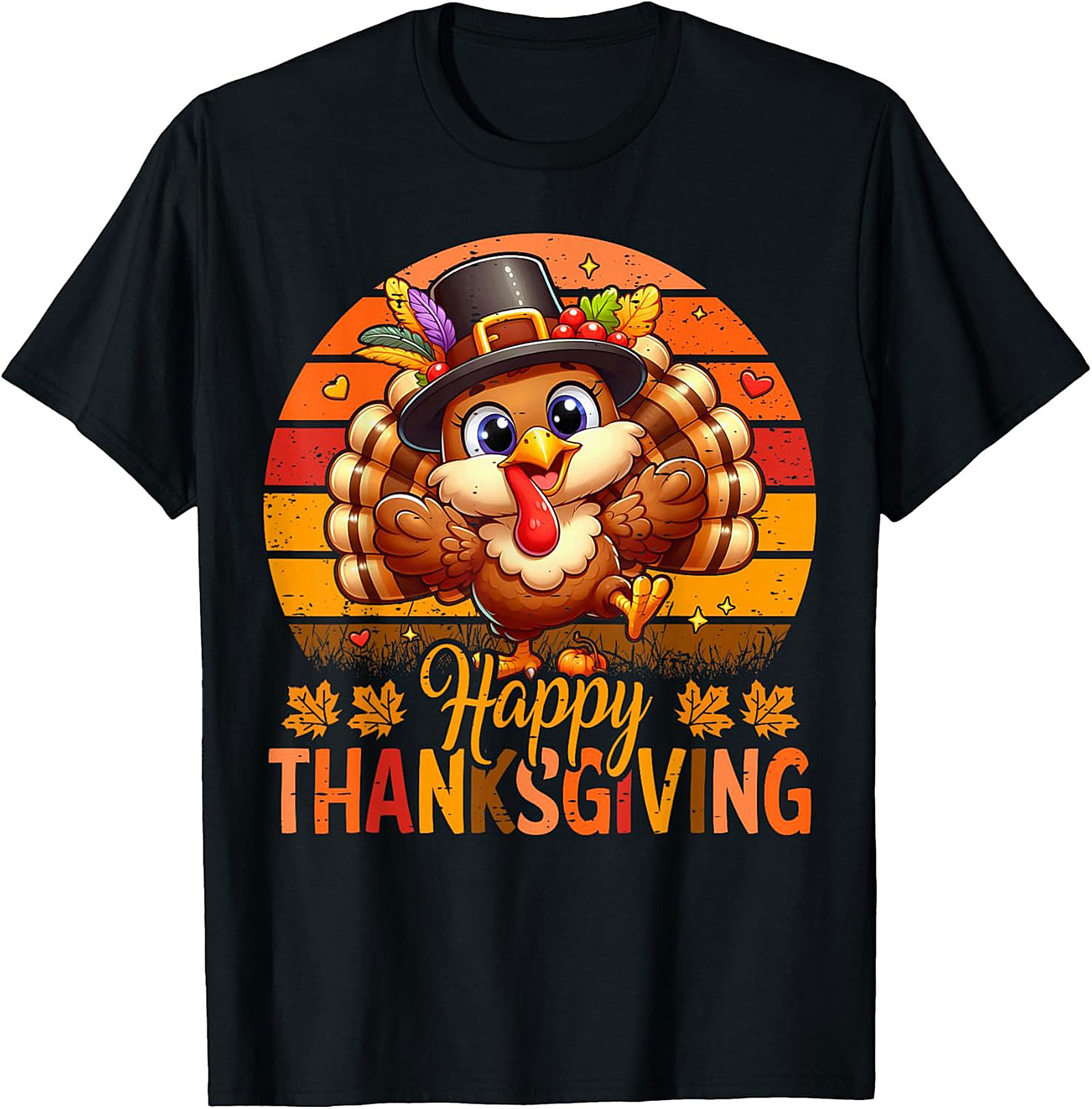 Cute Thanksgiving Turkey T-Shirt | Funny Holiday Tee