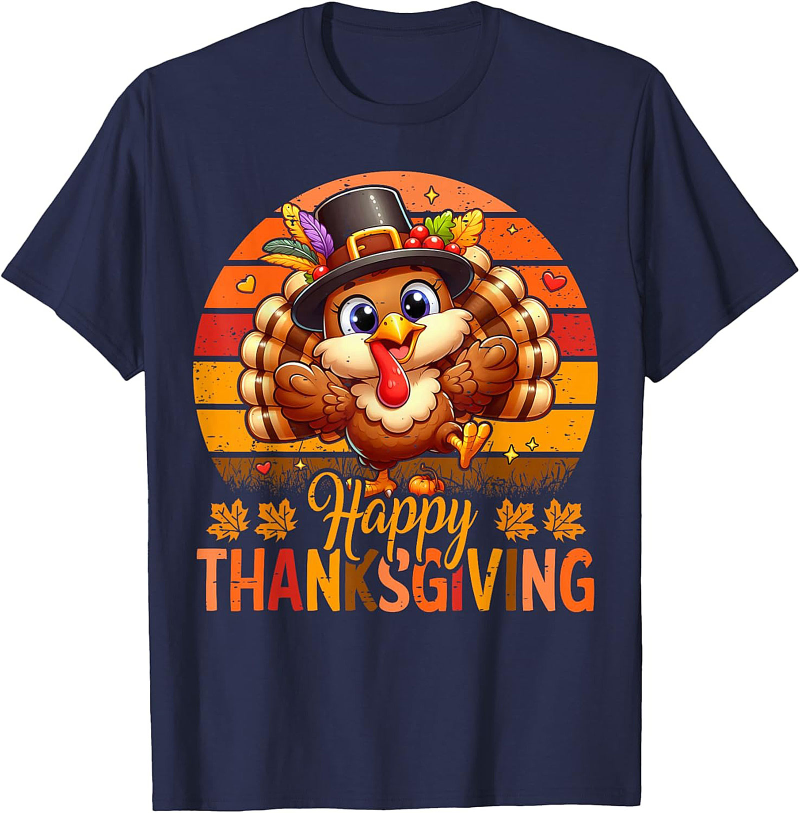 Cute Thanksgiving Turkey T-Shirt | Funny Holiday Tee