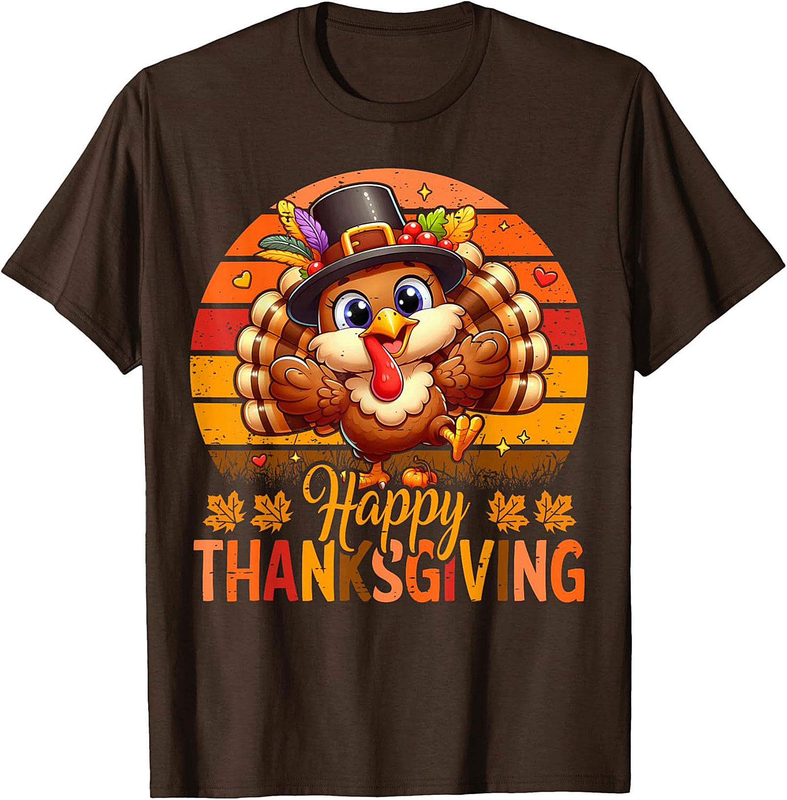 Cute Thanksgiving Turkey T-Shirt | Funny Holiday Tee