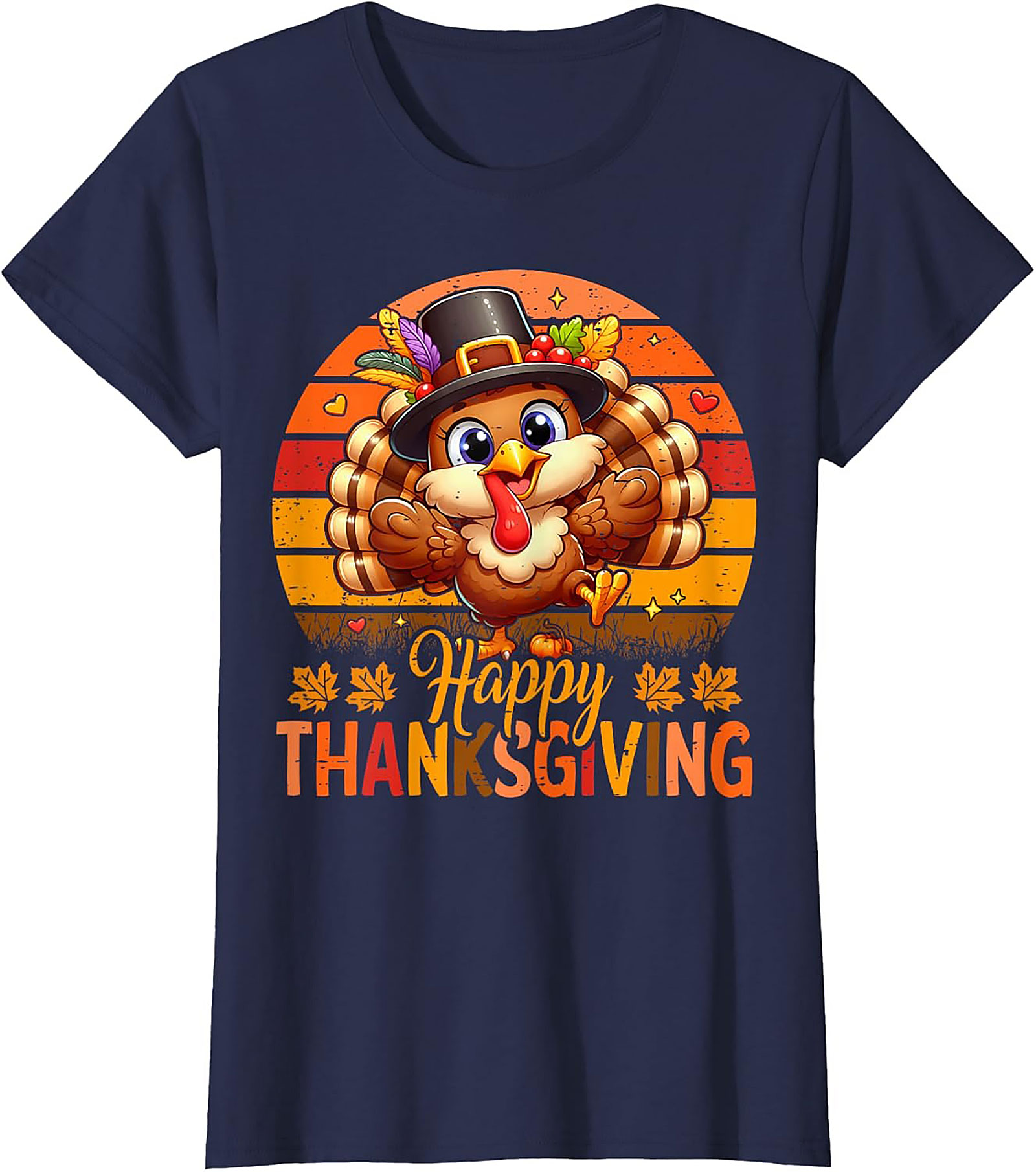 Cute Thanksgiving Turkey T-Shirt | Funny Holiday Tee