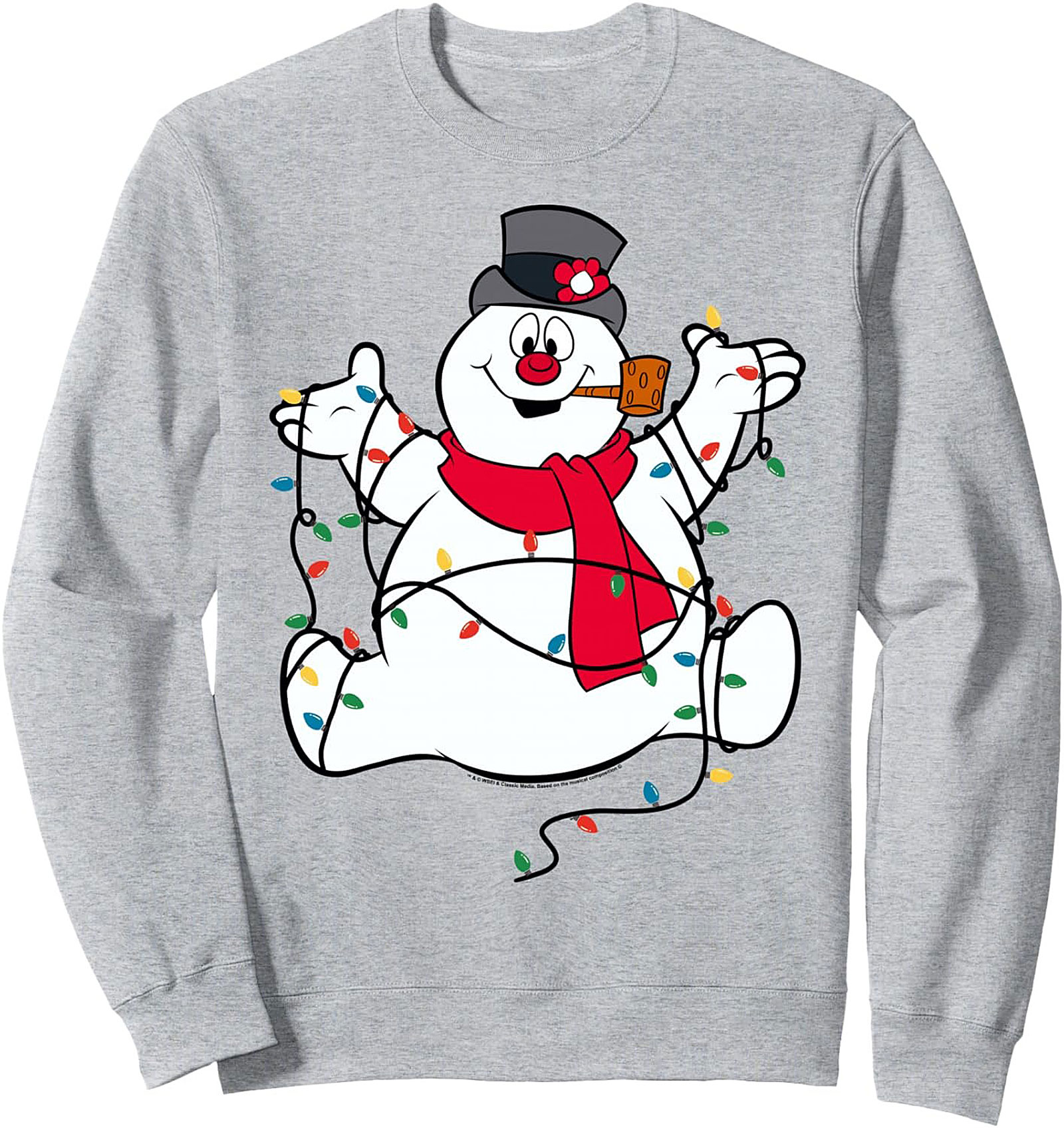 Cozy Snowman Crewneck Sweatshirt Holiday Pullover Gift