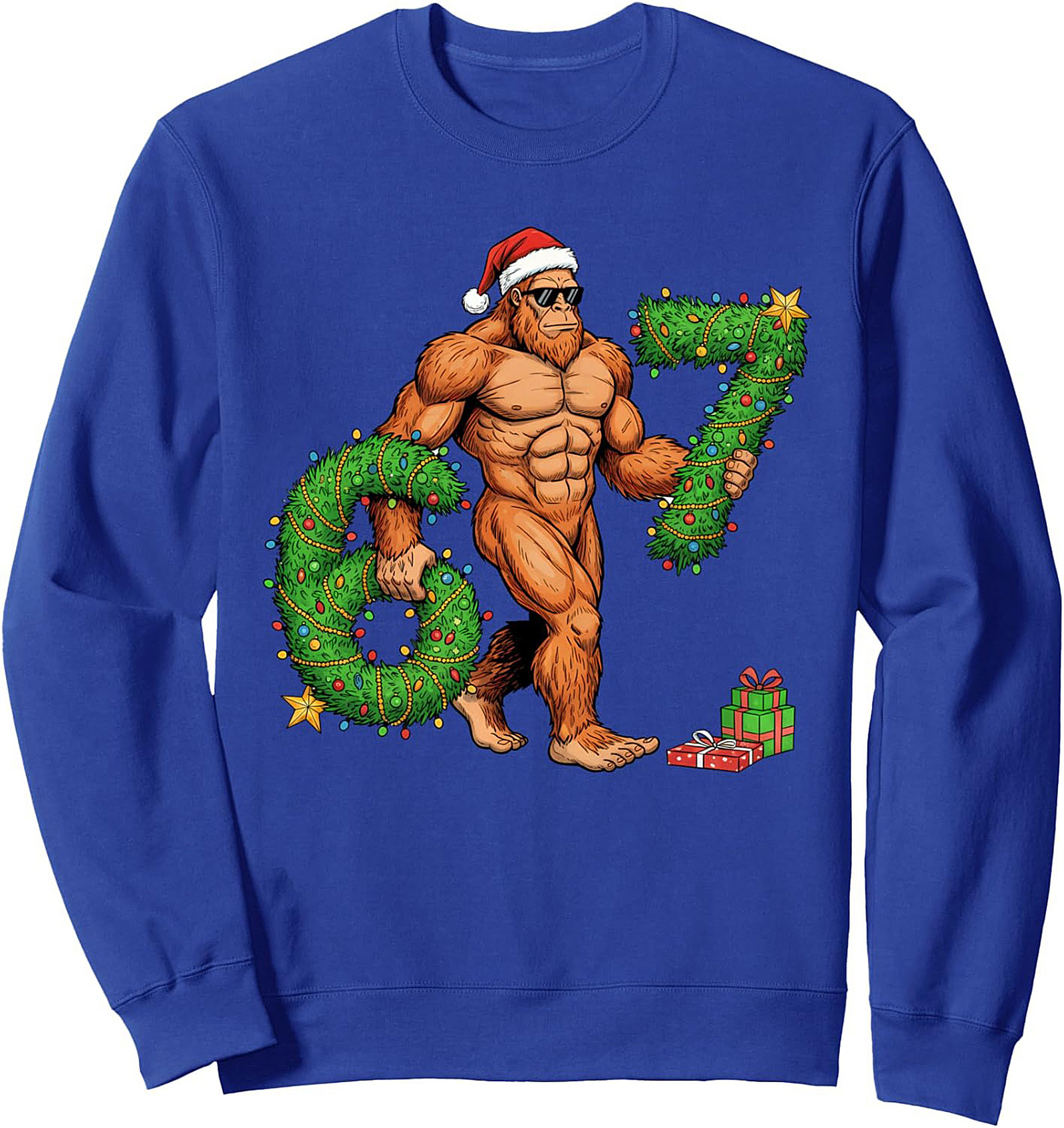 Bigfoot Christmas Crewneck Sweatshirt Funny Holiday Gift