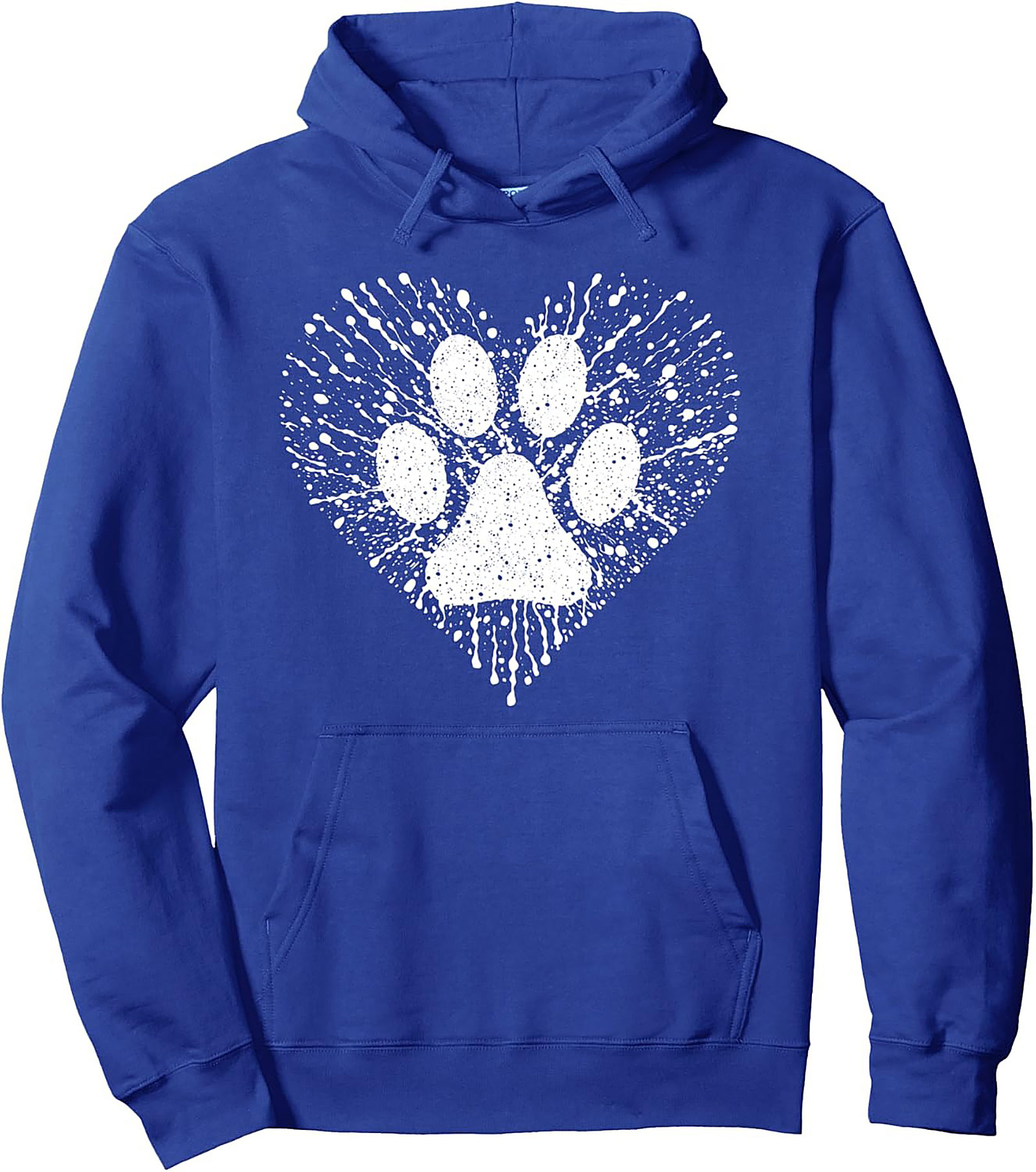 Paw Print Heart Splatter Graphic Hoodie | The Ultimate Dog Lover Pullover