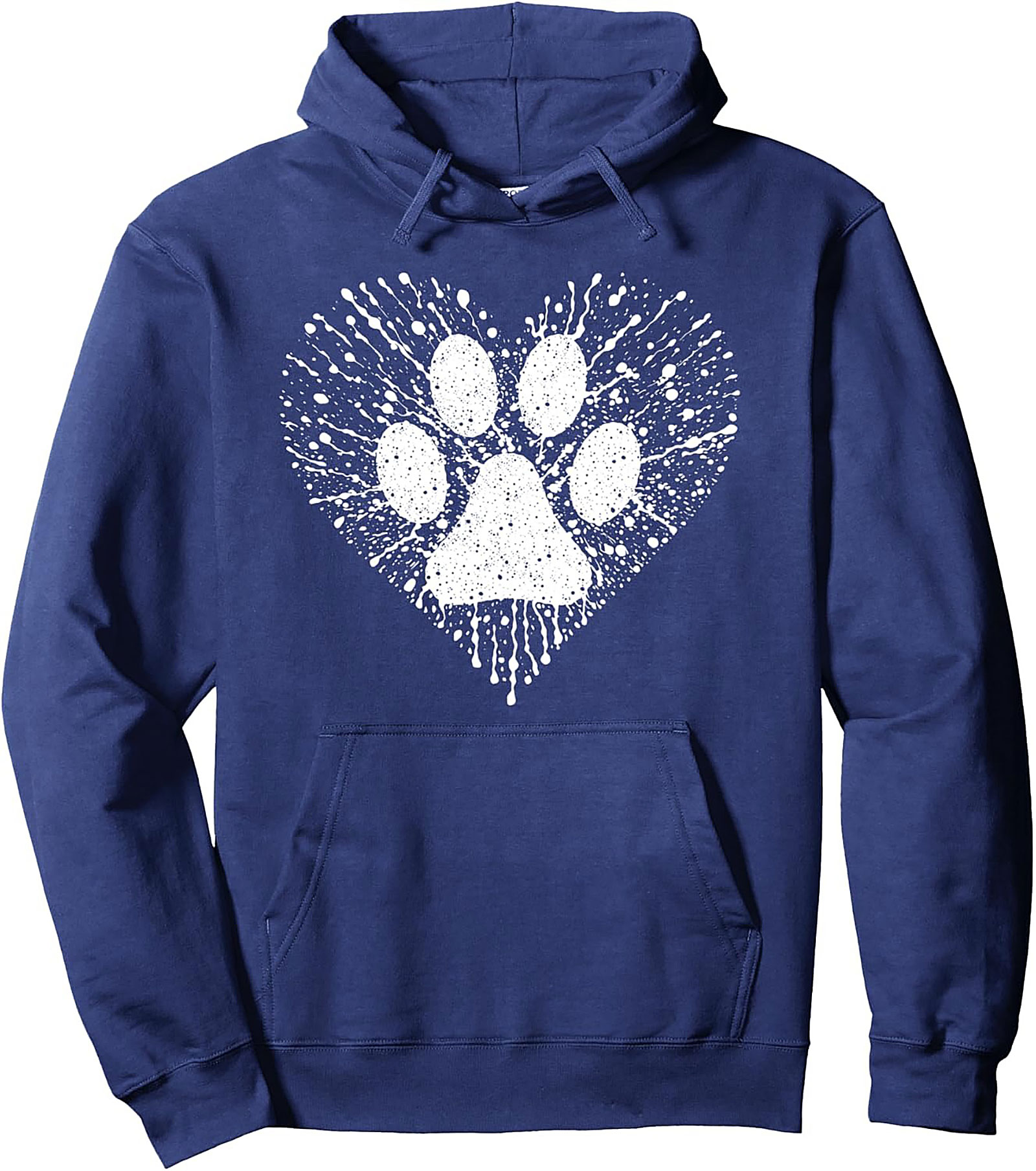 Paw Print Heart Splatter Graphic Hoodie | The Ultimate Dog Lover Pullover