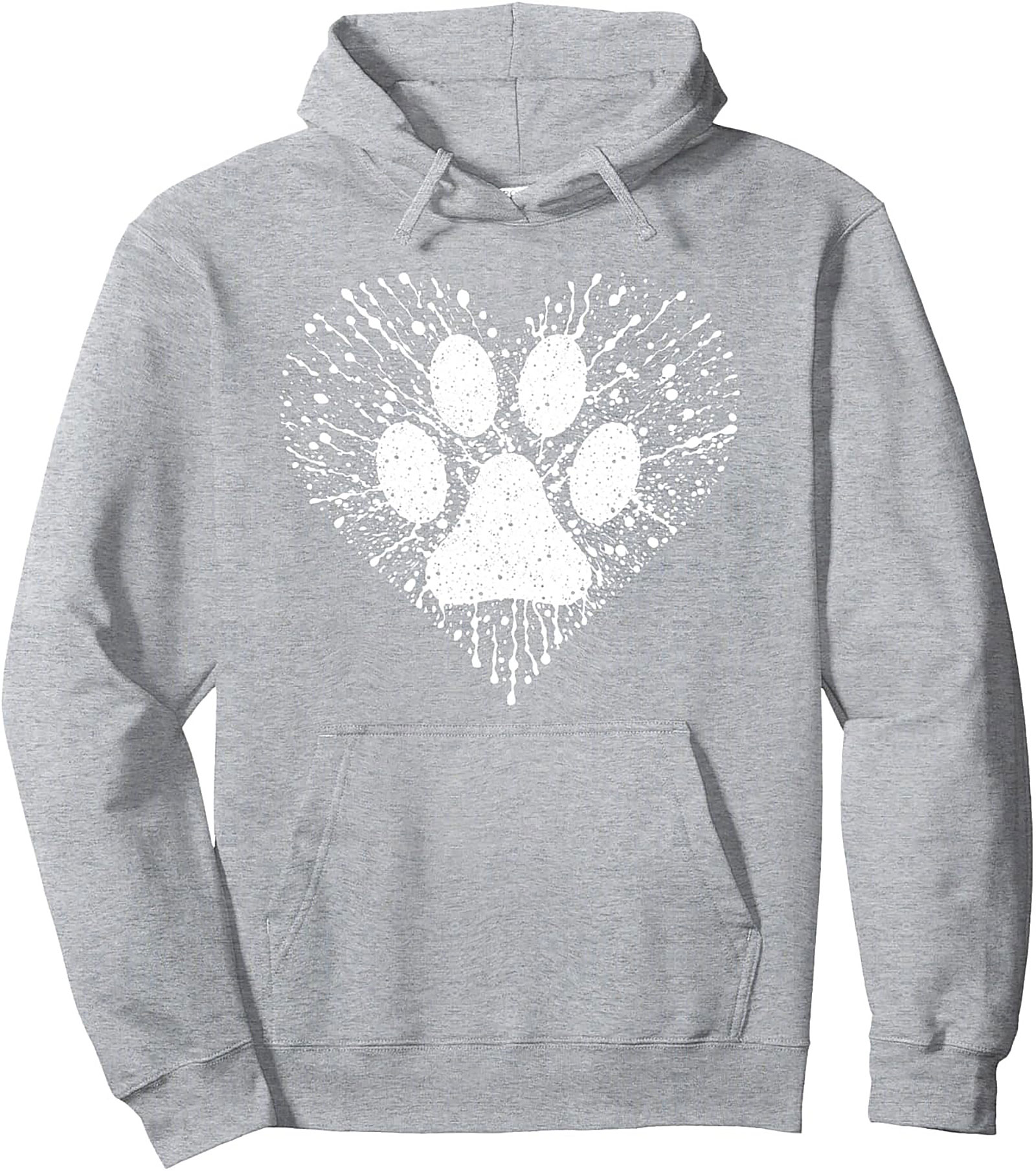 Paw Print Heart Splatter Graphic Hoodie | The Ultimate Dog Lover Pullover