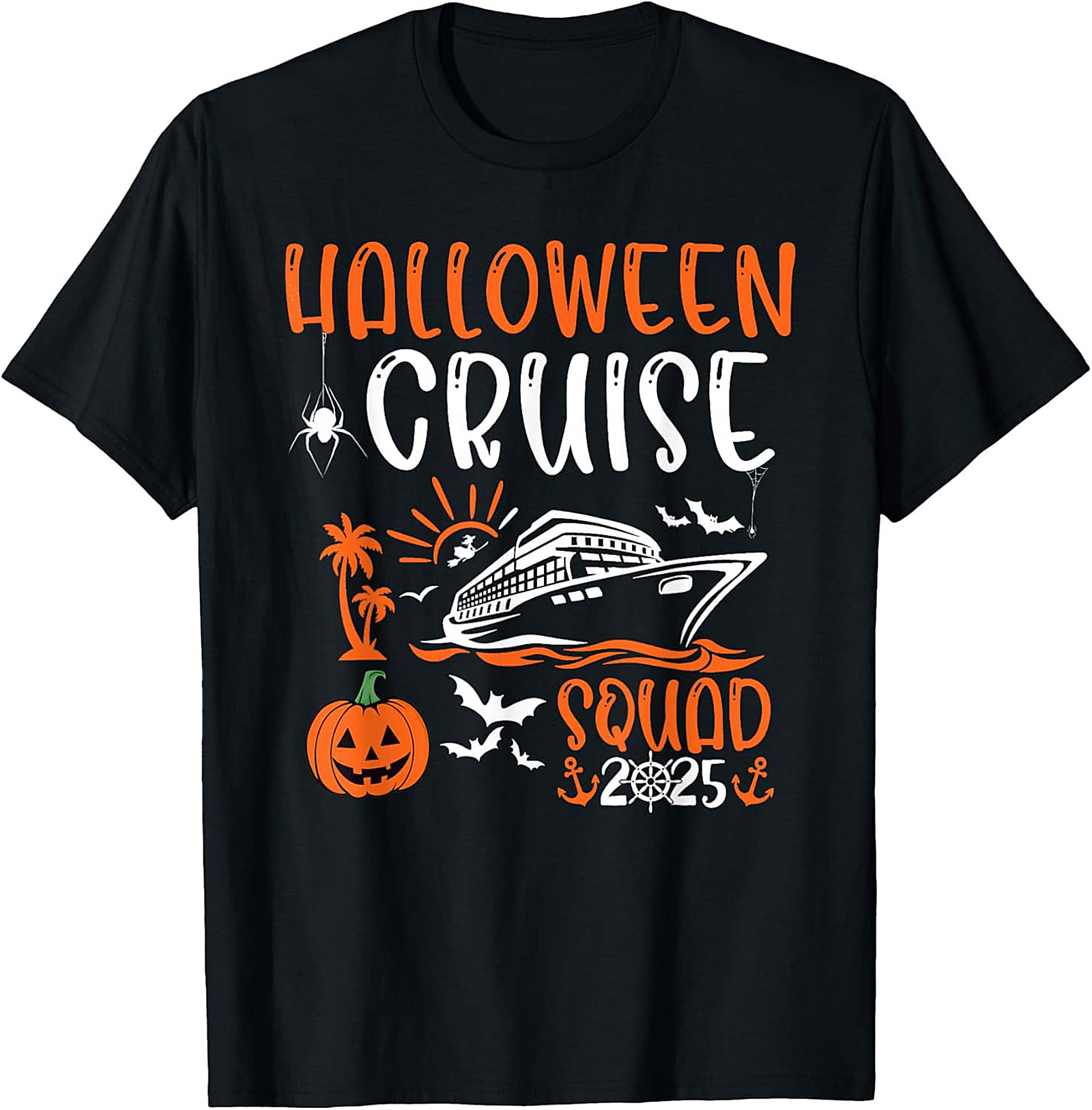 Halloween Cruise Squad 2025 Graphic Tee | Matching Shirts