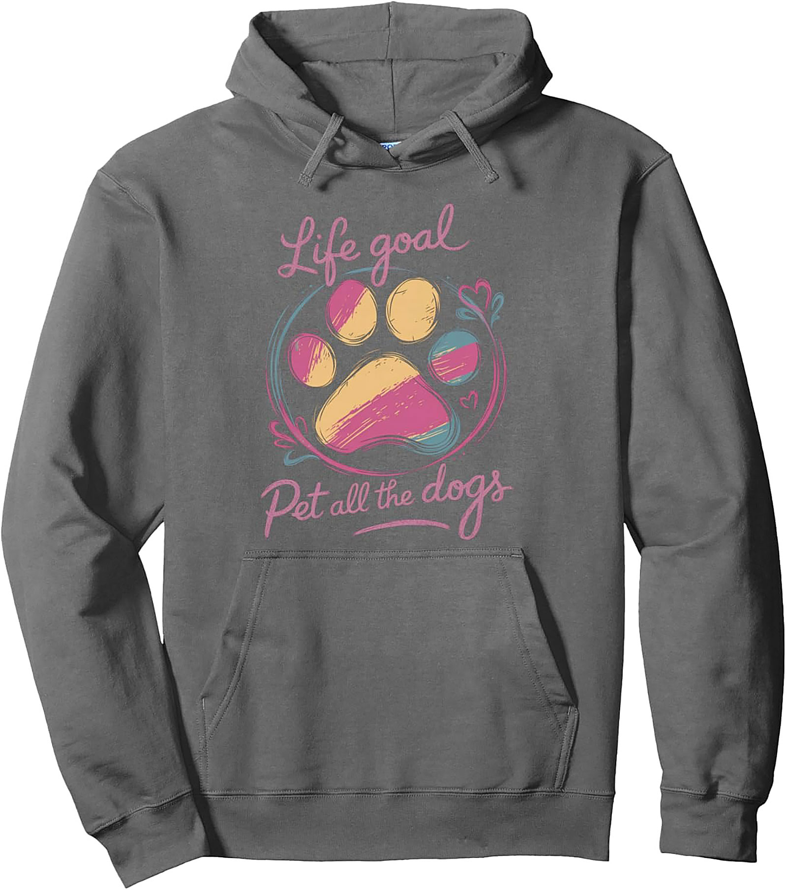 Life Goal Pet All the Dogs Dog Lover Graphic Hoodie