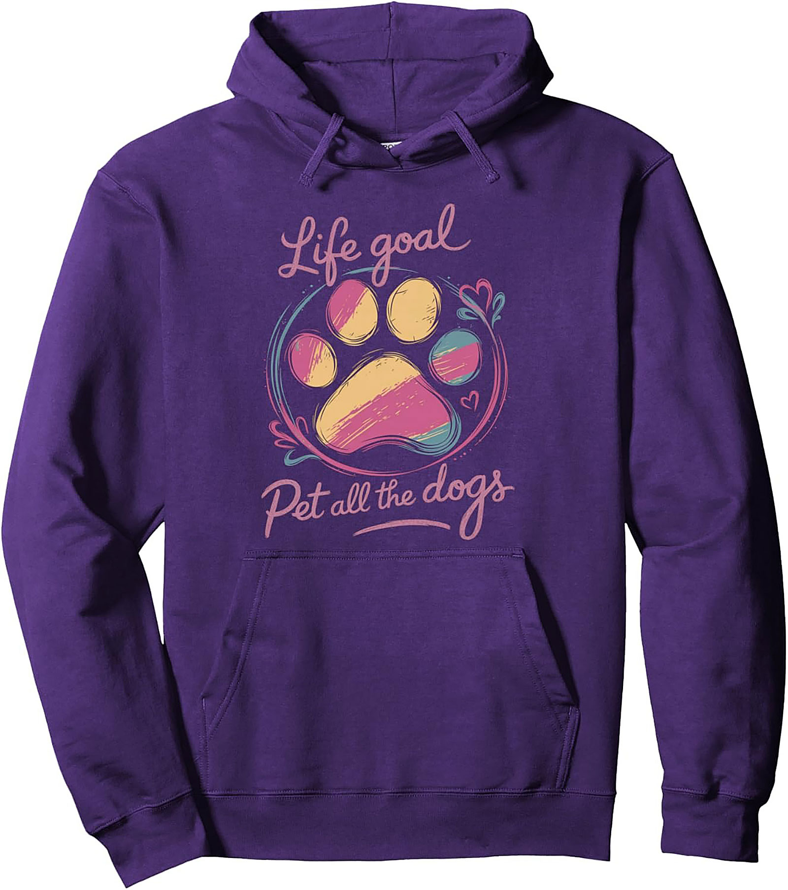 Life Goal Pet All the Dogs Dog Lover Graphic Hoodie