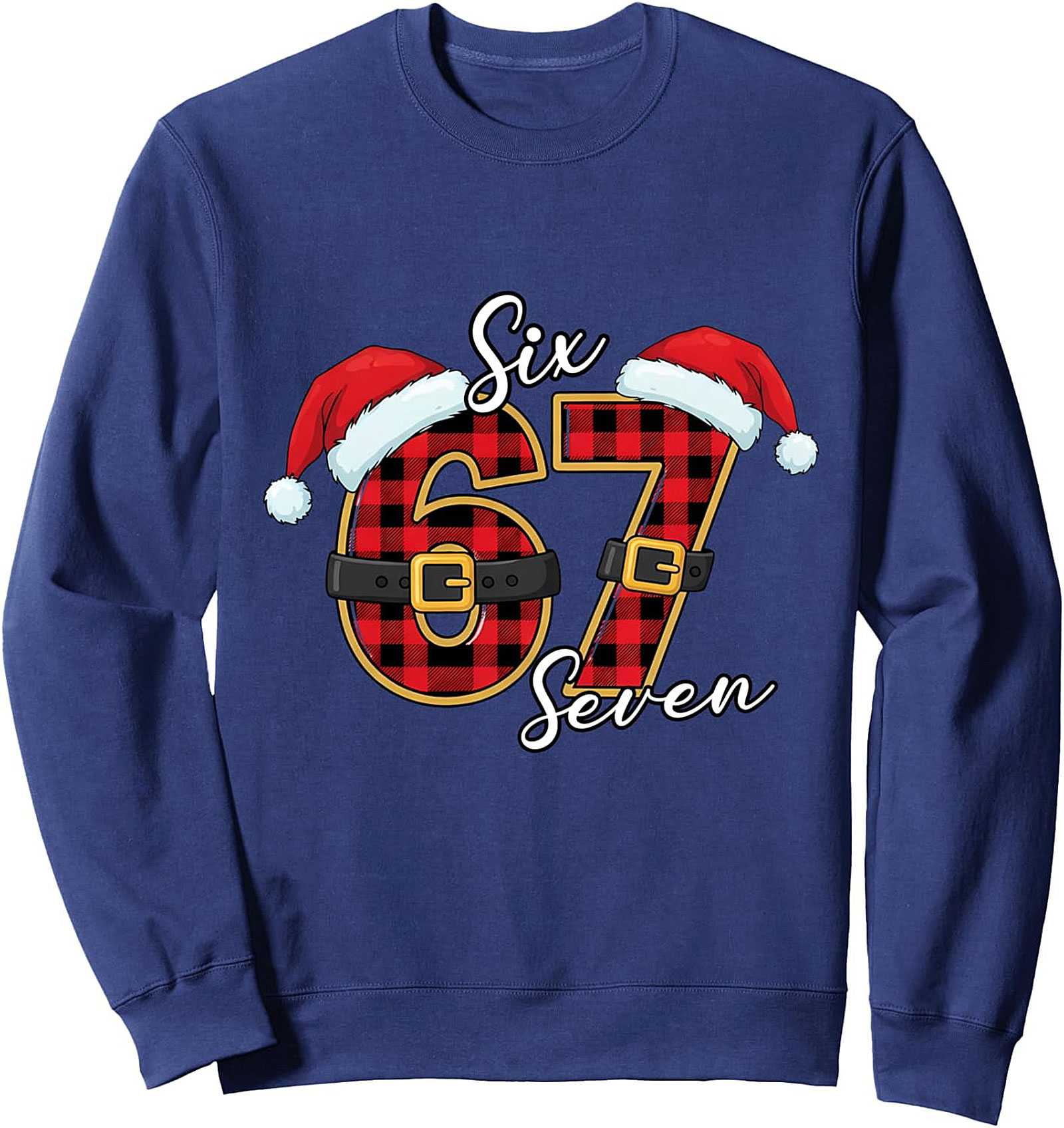 67th Birthday Christmas Crewneck Sweatshirt Plaid Gift