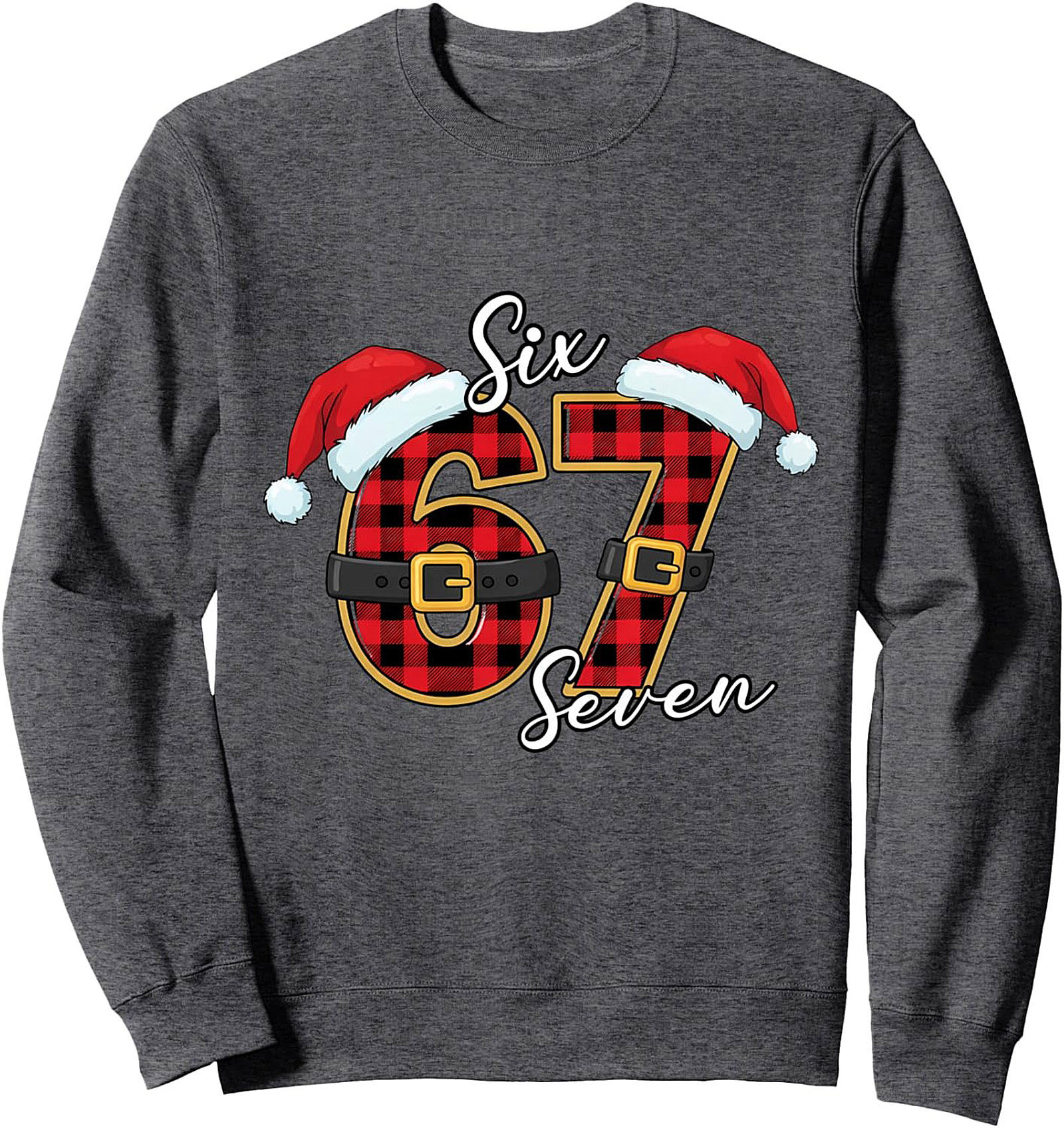 67th Birthday Christmas Crewneck Sweatshirt Plaid Gift