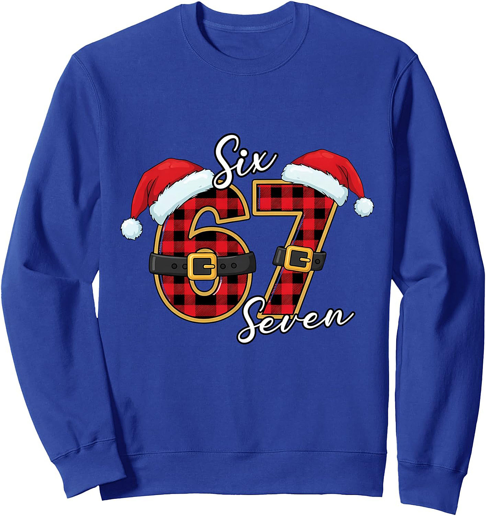 67th Birthday Christmas Crewneck Sweatshirt Plaid Gift