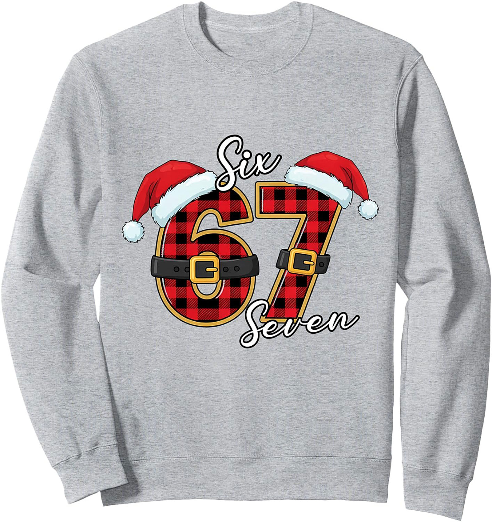 67th Birthday Christmas Crewneck Sweatshirt Plaid Gift