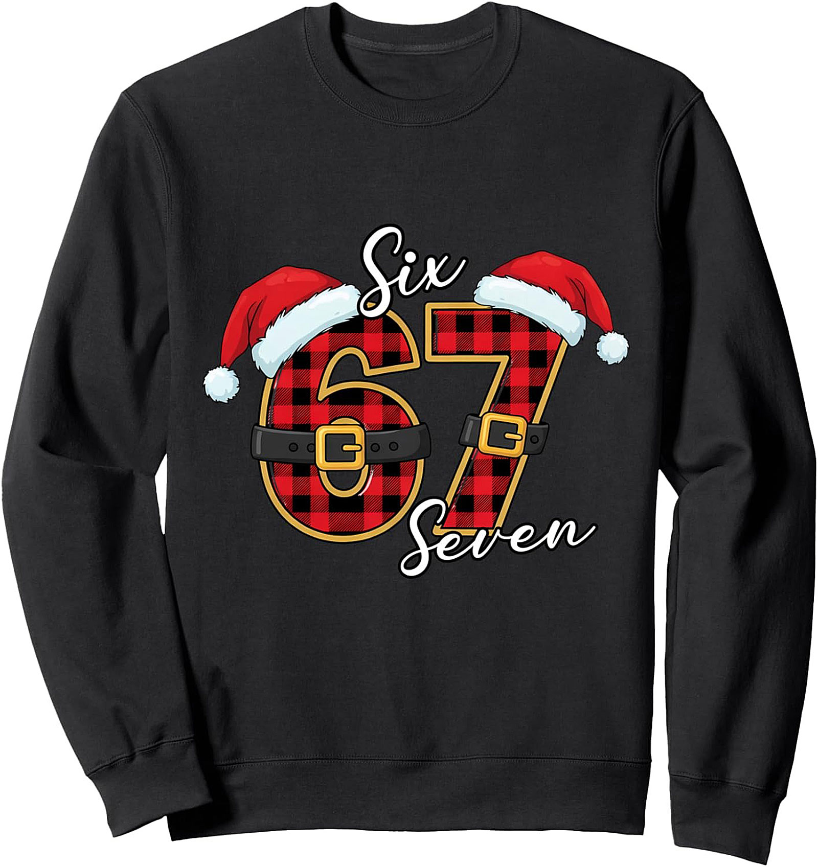 67th Birthday Christmas Crewneck Sweatshirt Plaid Gift