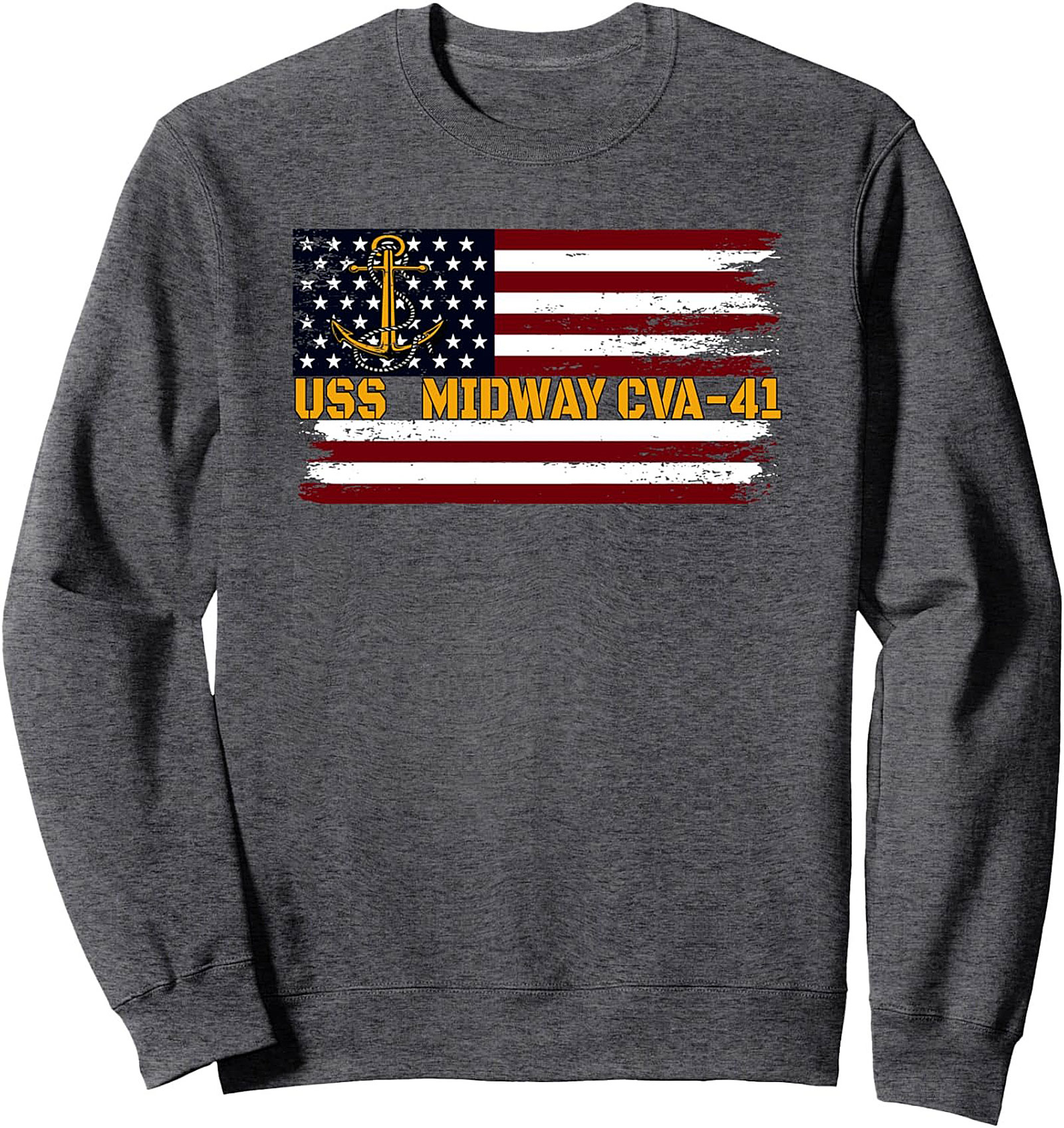 USS Midway CVA-41 Graphic Sweatshirt Naval Tribute