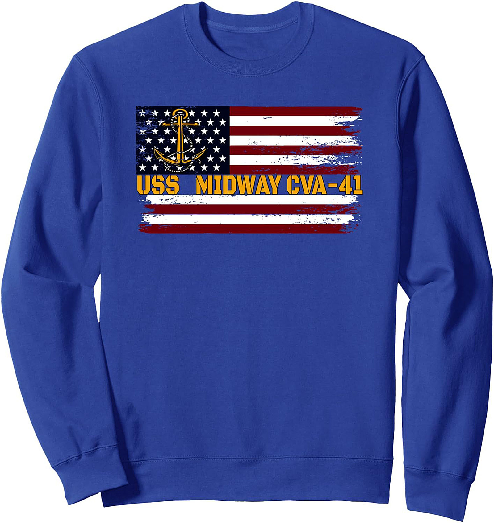 USS Midway CVA-41 Graphic Sweatshirt Naval Tribute