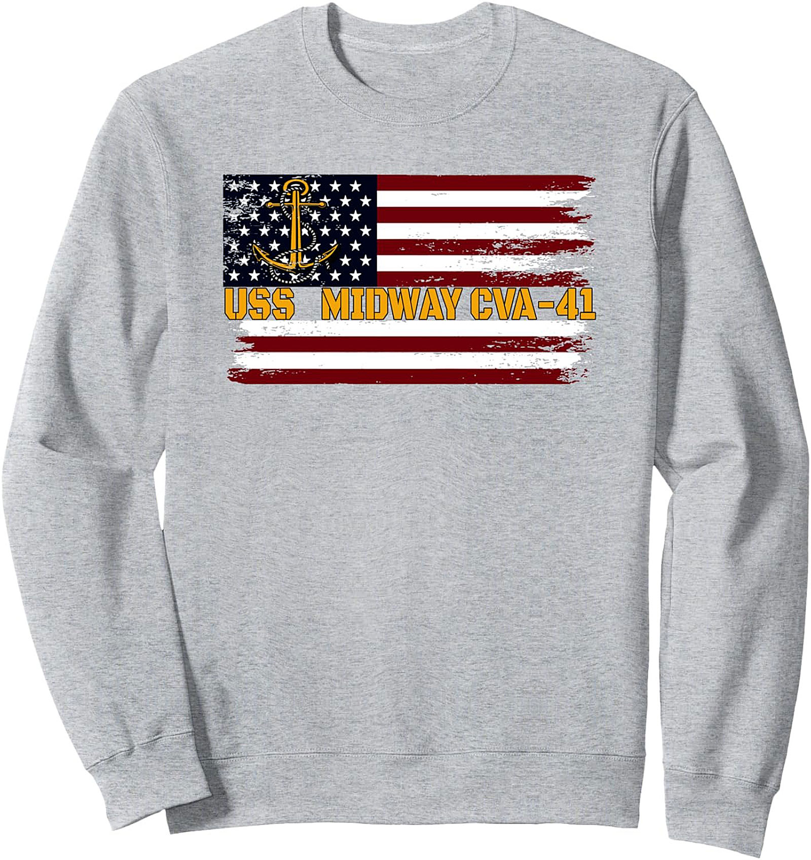 USS Midway CVA-41 Graphic Sweatshirt Naval Tribute