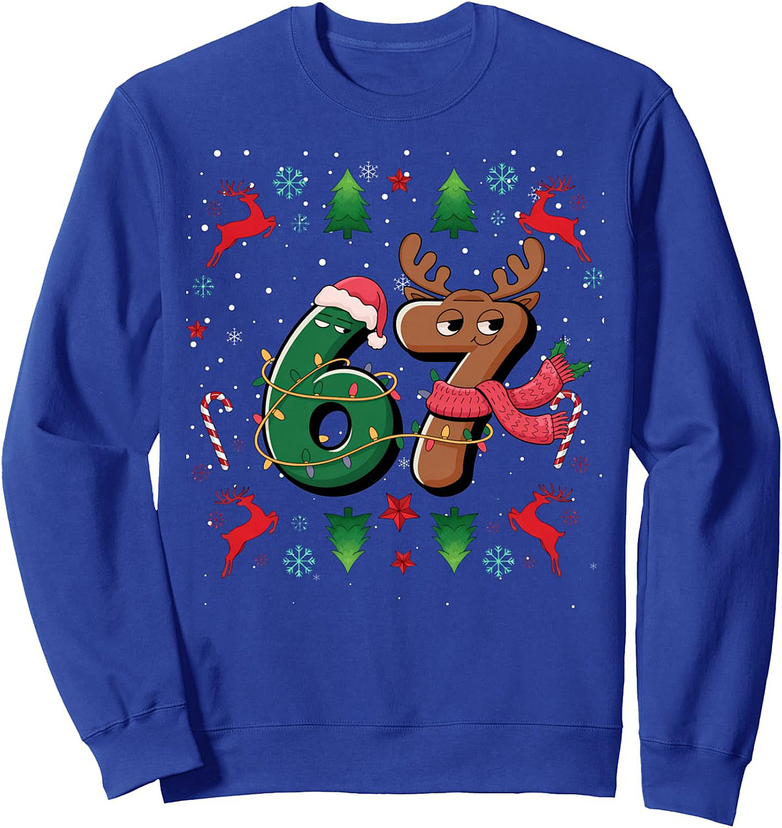 Funny Christmas 67 Crewneck Sweatshirt Holiday Gift