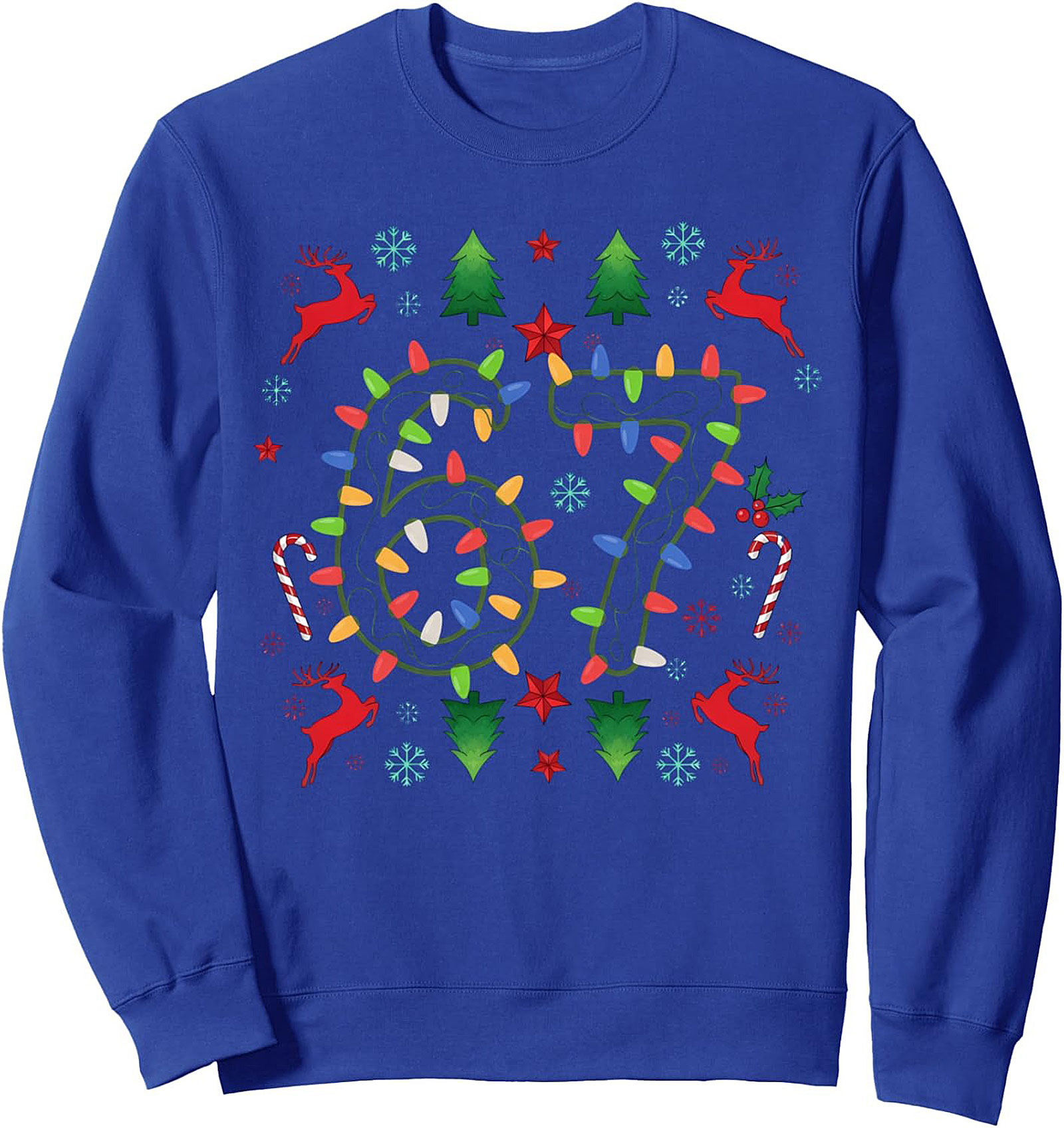 Vintage 1967 Christmas Sweatshirt Retro Light Up Crewneck