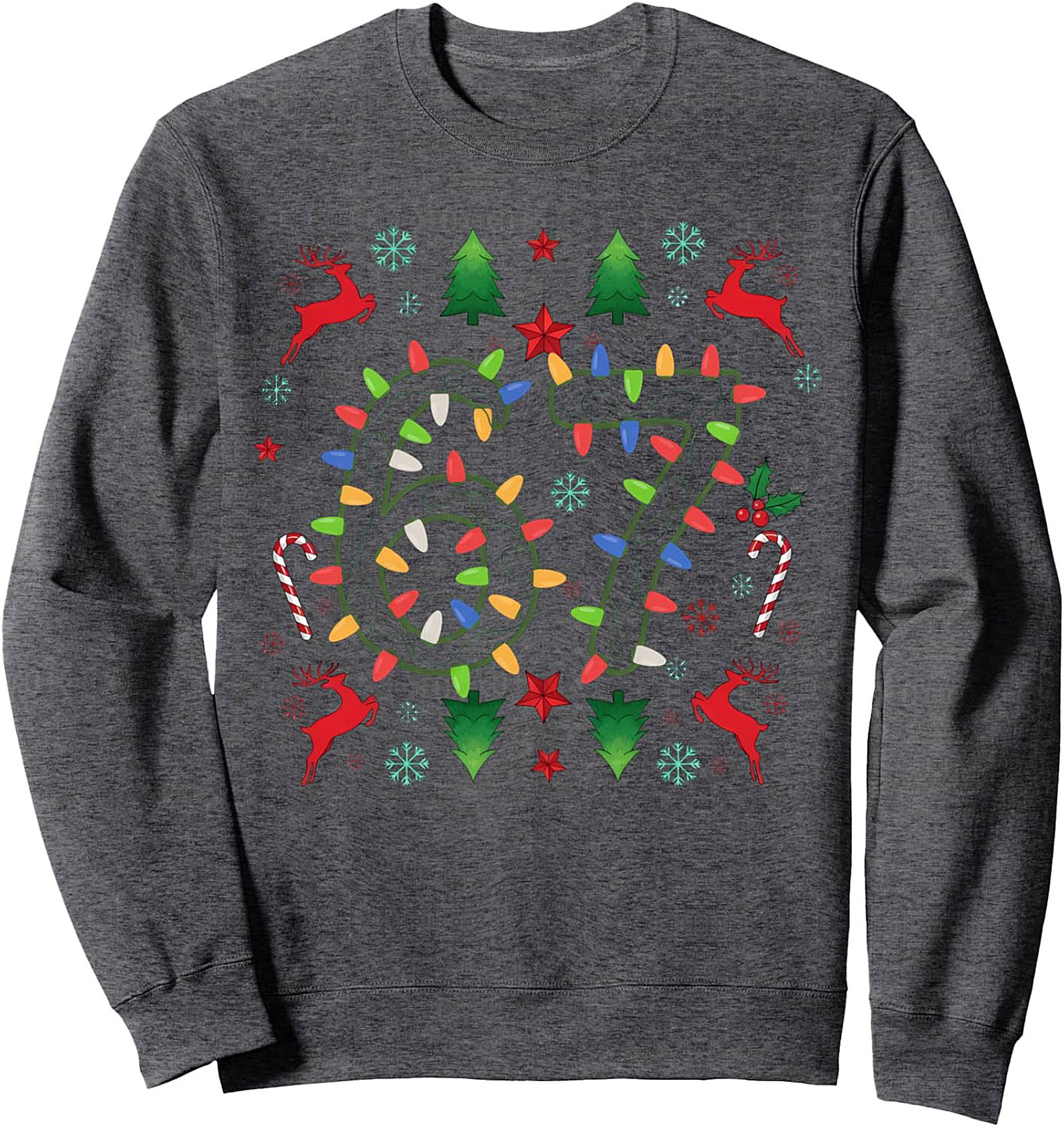 Vintage 1967 Christmas Sweatshirt Retro Light Up Crewneck