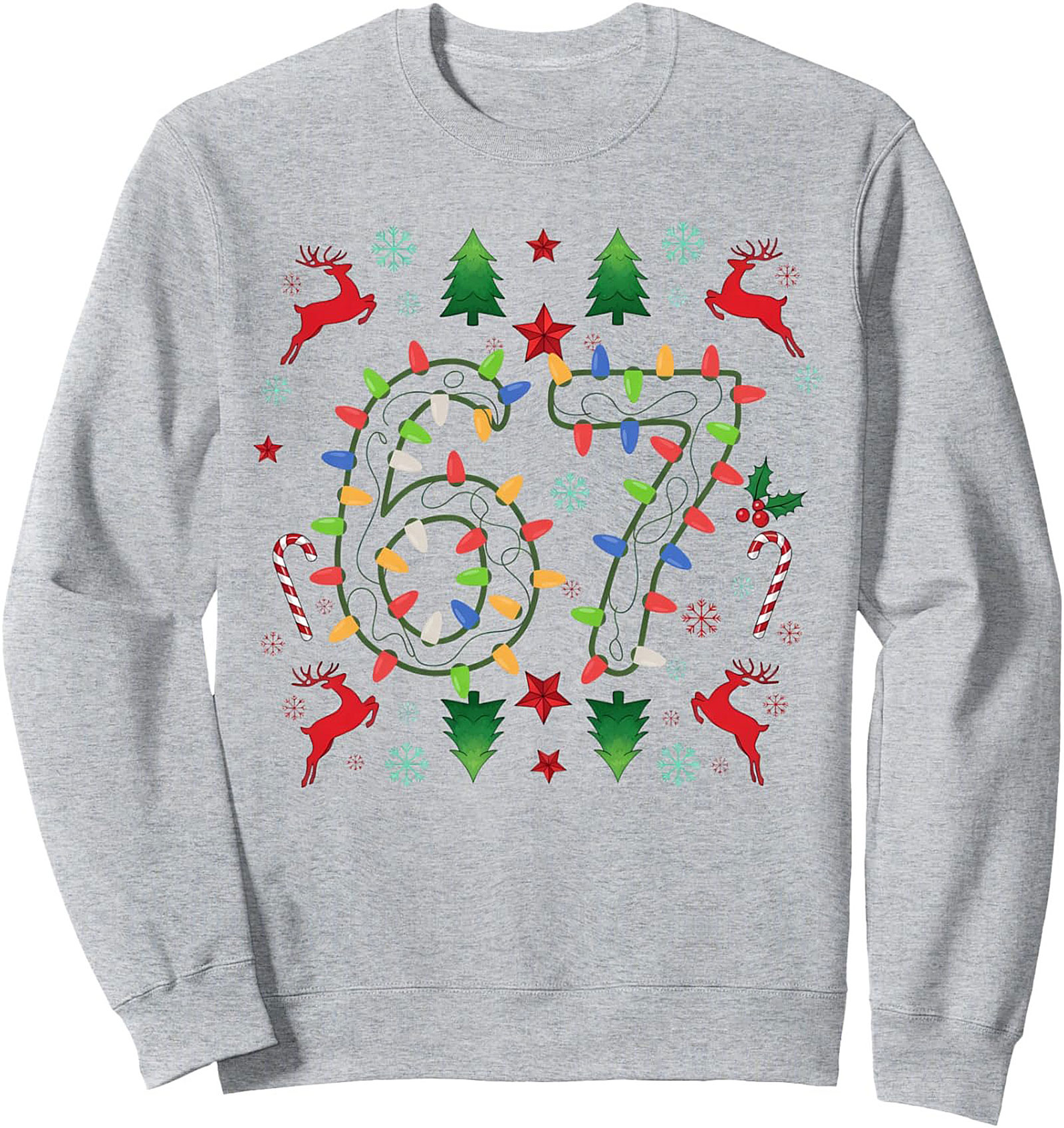 Vintage 1967 Christmas Sweatshirt Retro Light Up Crewneck