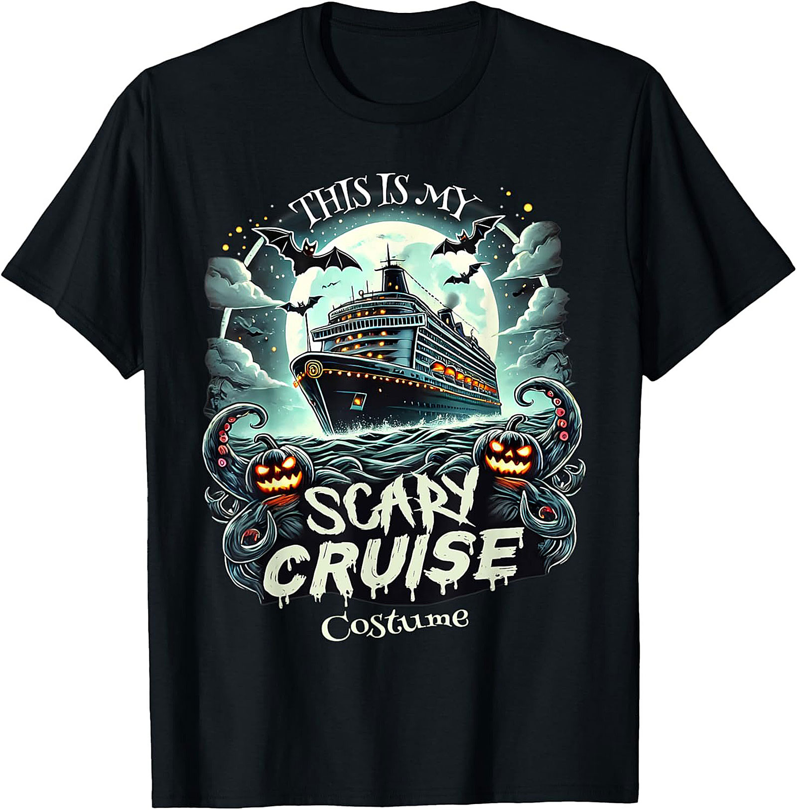 Scary Cruise Halloween T-shirt | Funny Ship Costume Tee