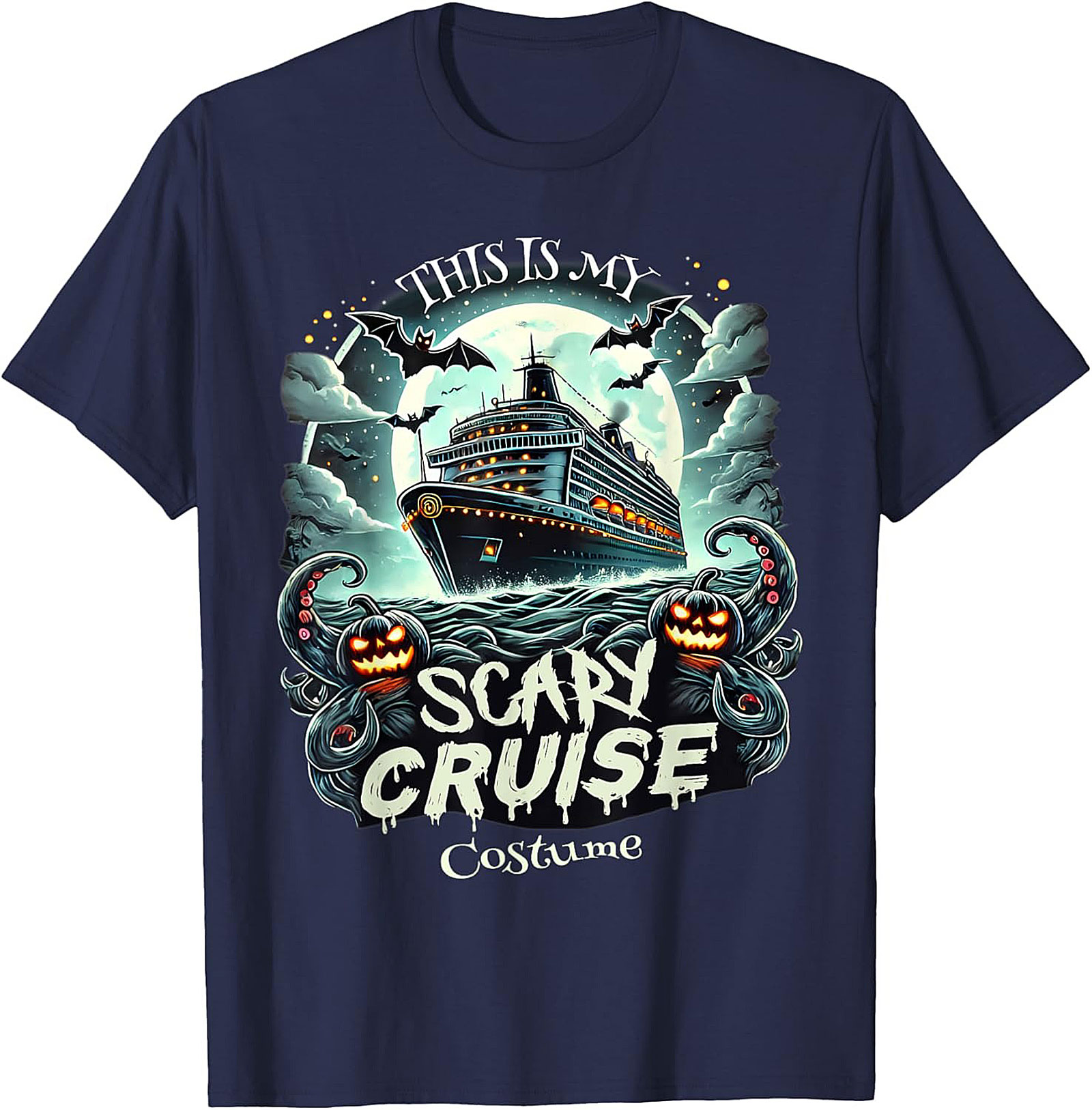 Scary Cruise Halloween T-shirt | Funny Ship Costume Tee