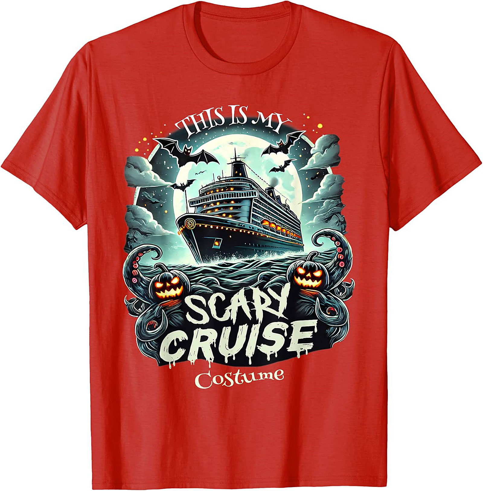 Scary Cruise Halloween T-shirt | Funny Ship Costume Tee